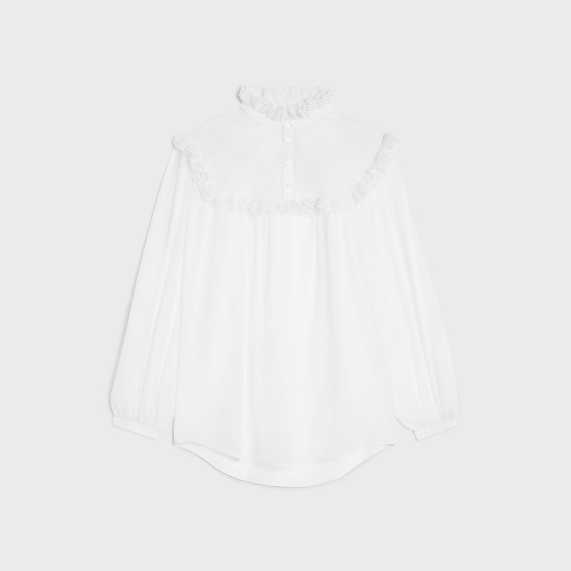 embroidered romy shirt in cotton muslin 1