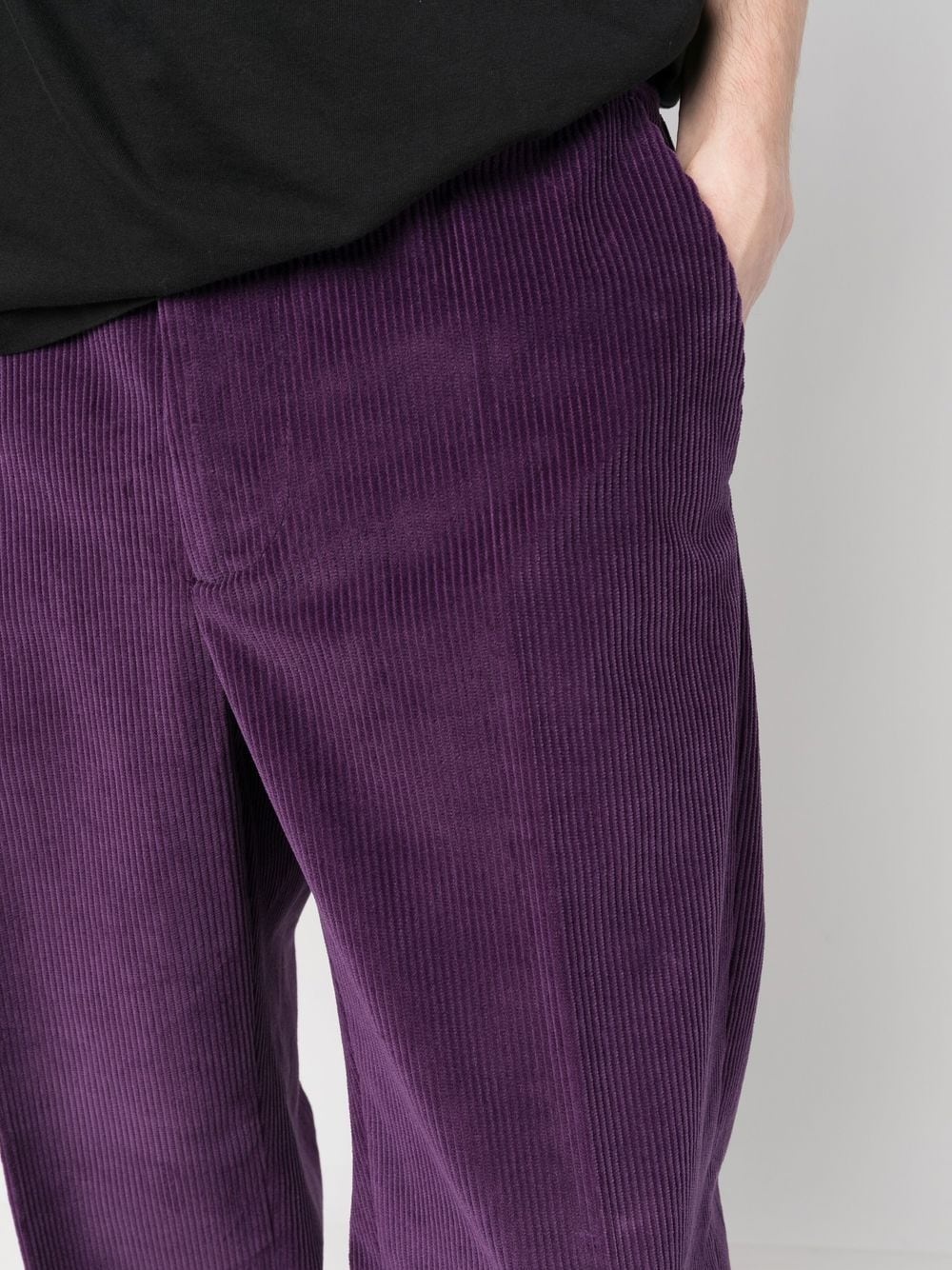 corduroy straight-leg trousers - 5