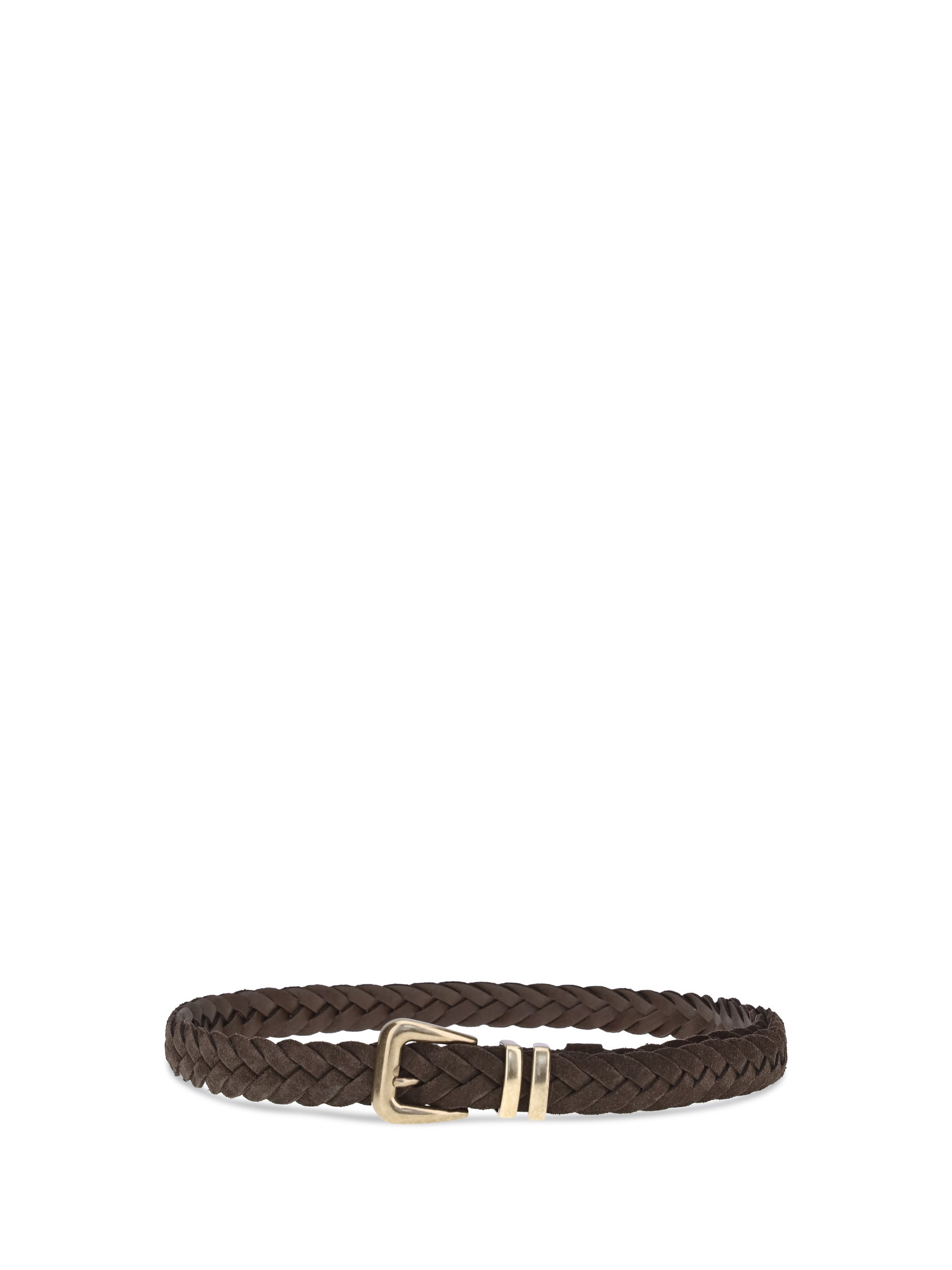 Brunello Cucinelli Men Leather Woven Belt - 2