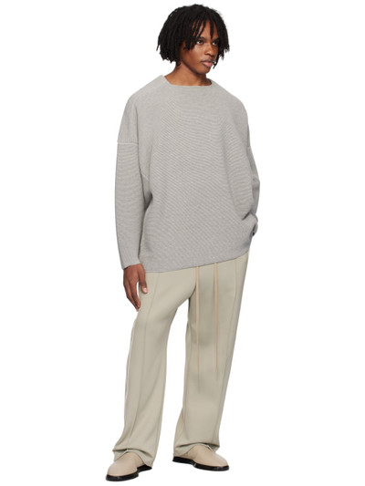 Fear of God Gray Dropped Shoulder Sweater outlook