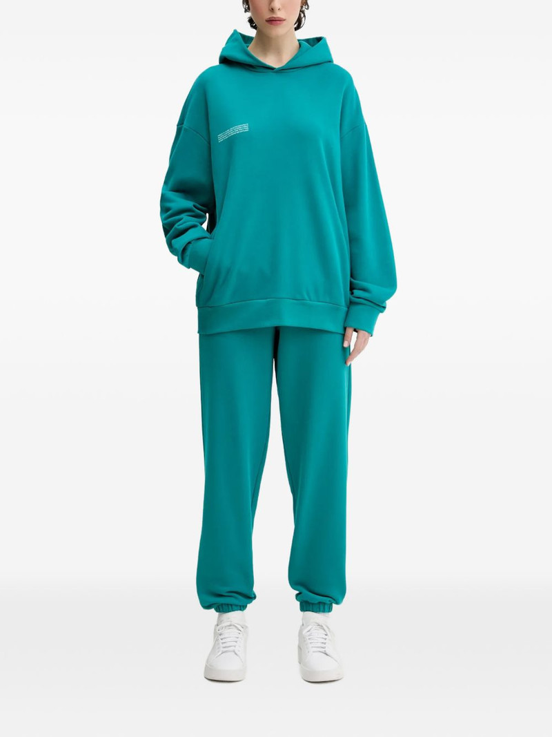 PANGAIA logo-detail long-sleeve hoodie outlook