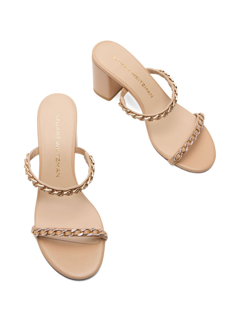 Soluxe crystal-chain strap sandals 3