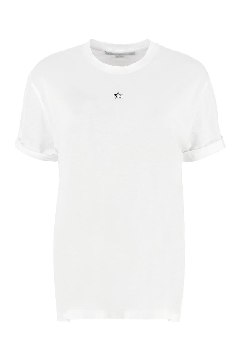 STELLA MCCARTNEY EMBROIDERED STAR DETAIL COTTON T-SHIRT - 1