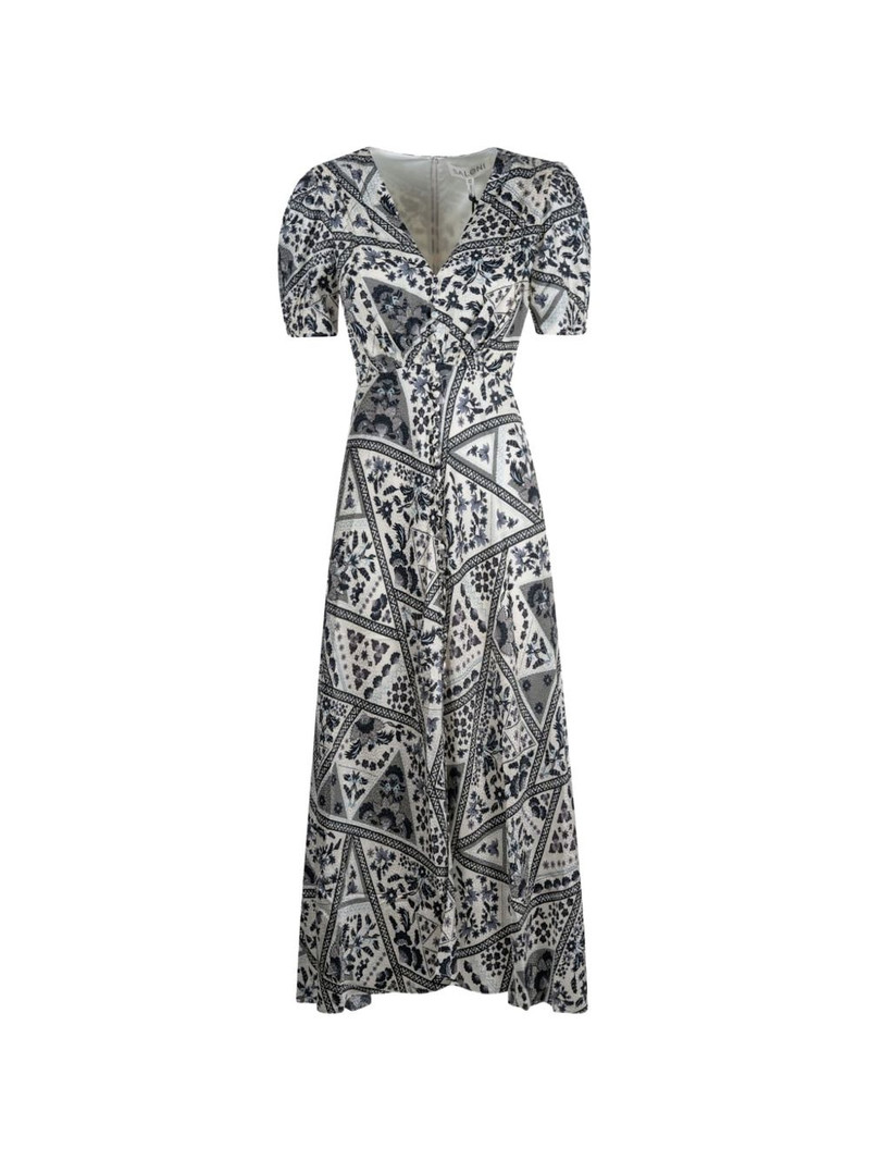 puff sleeve floral dress 1