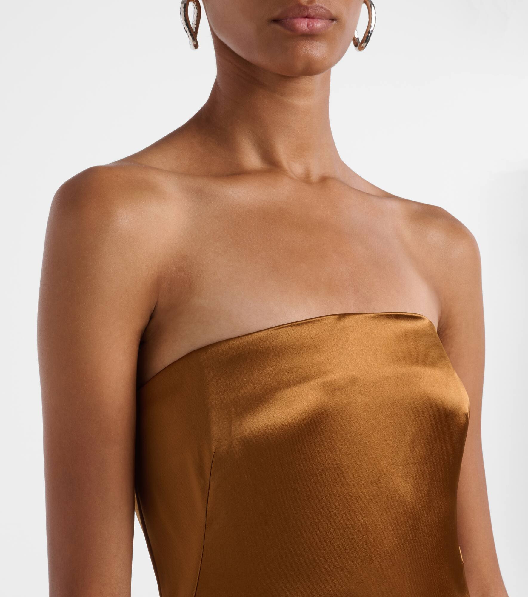 Satin bustier gown - 4
