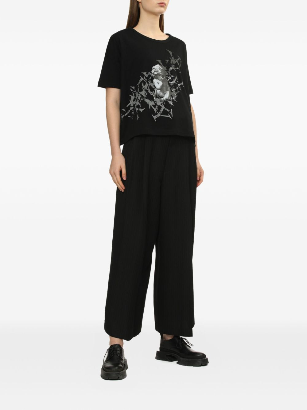 pinstripe pleated trousers - 2