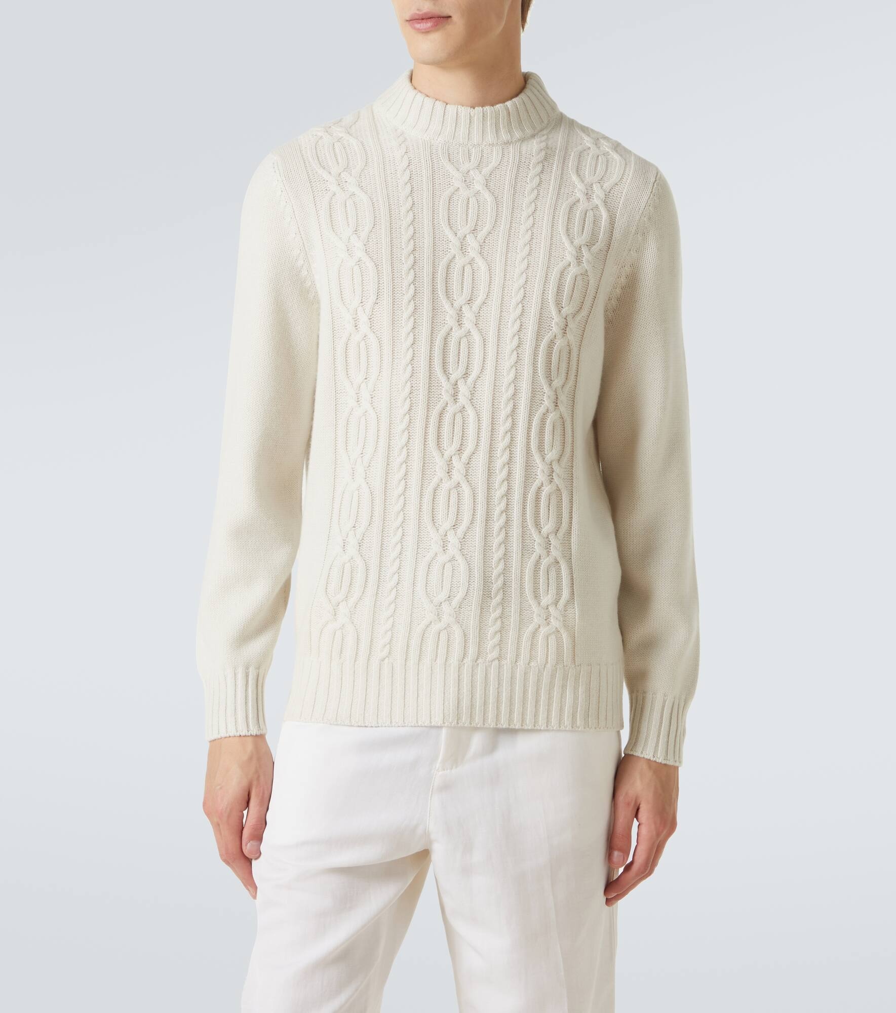 Cable-knit cashmere sweater - 3