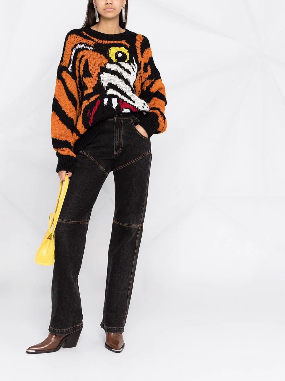 tiger-intarsia jumper - 2