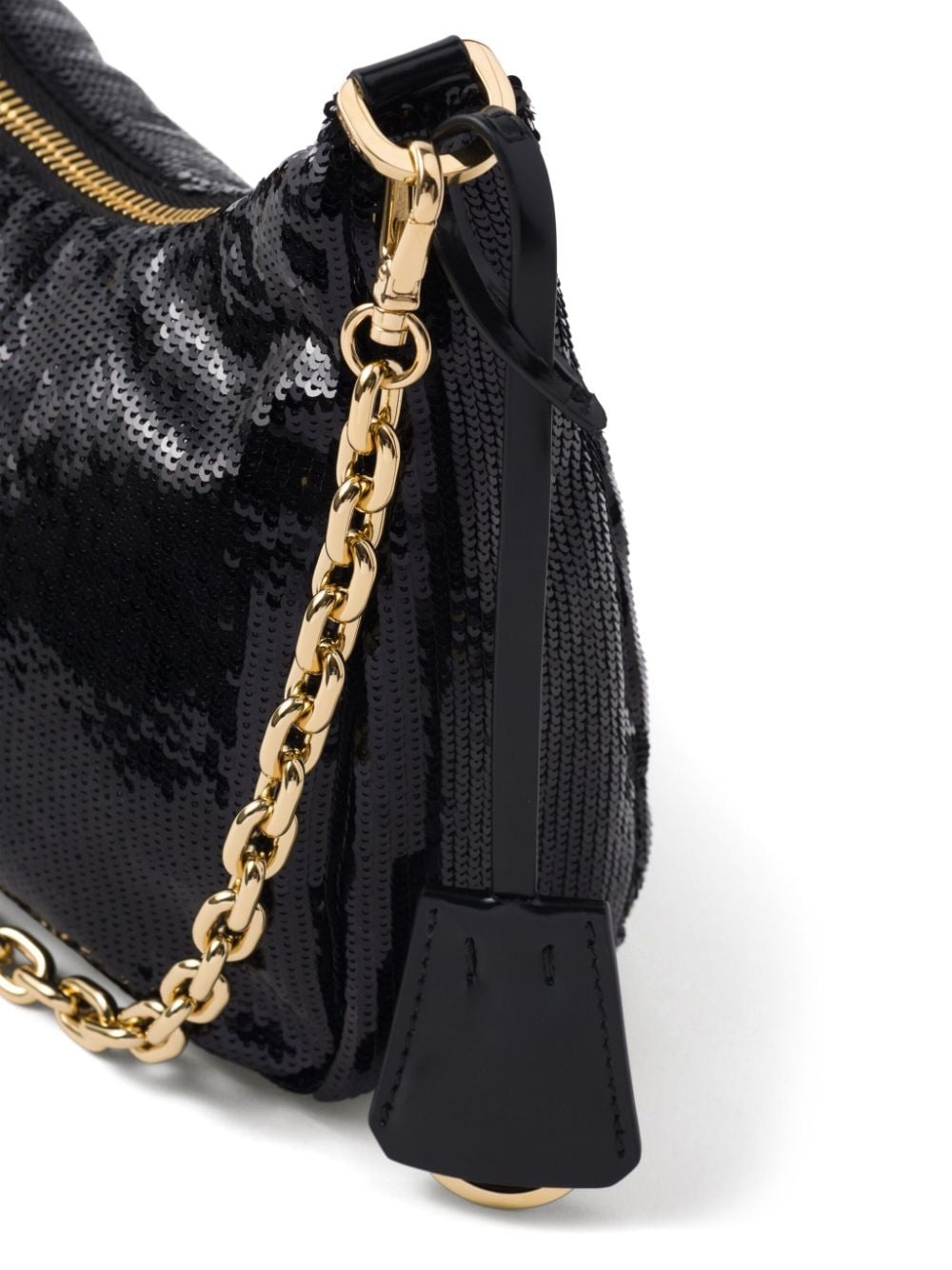 triangle-logo sequined mini bag - 3
