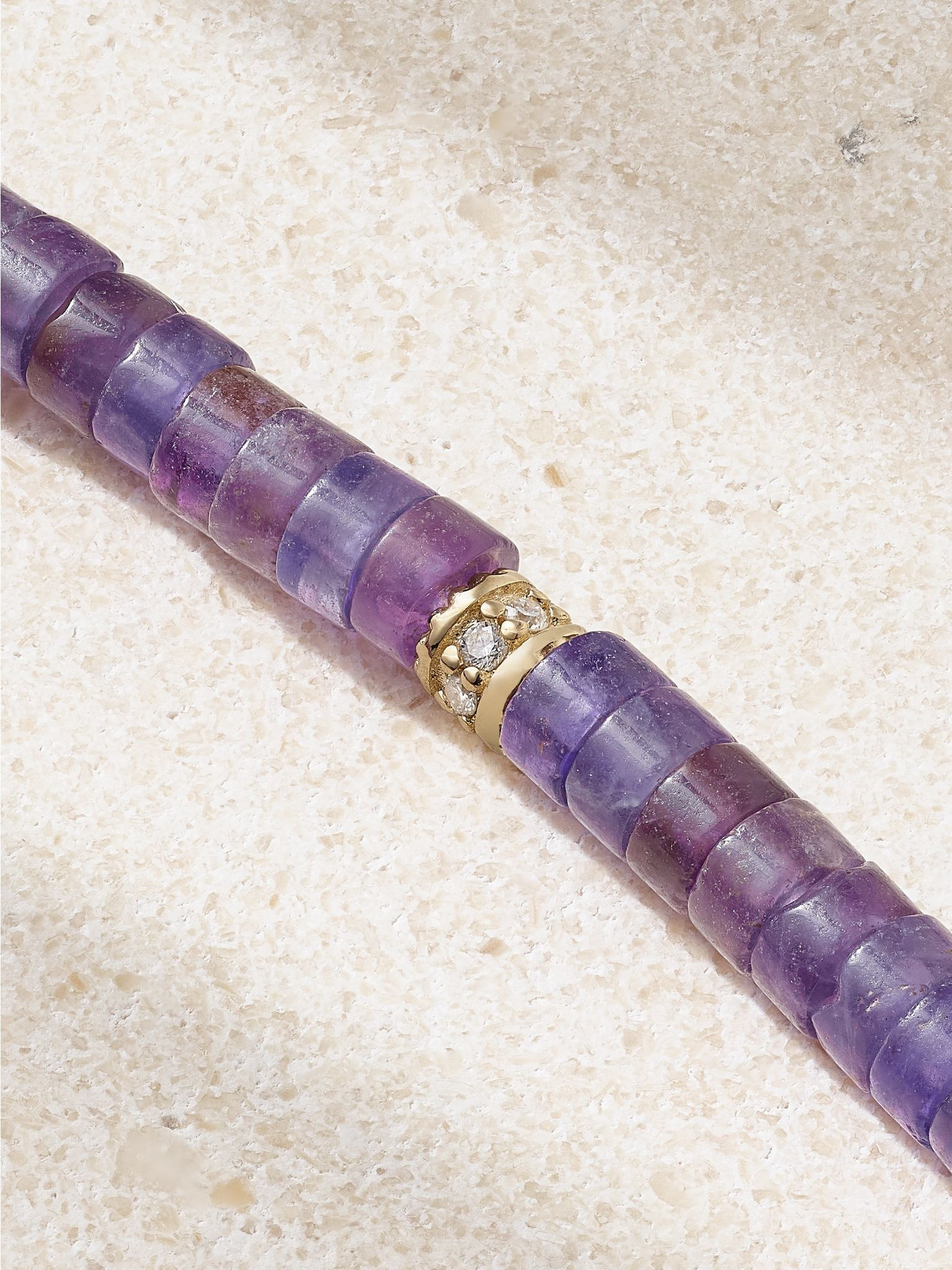 14-karat gold, amethyst and diamond bracelet Gold - 4