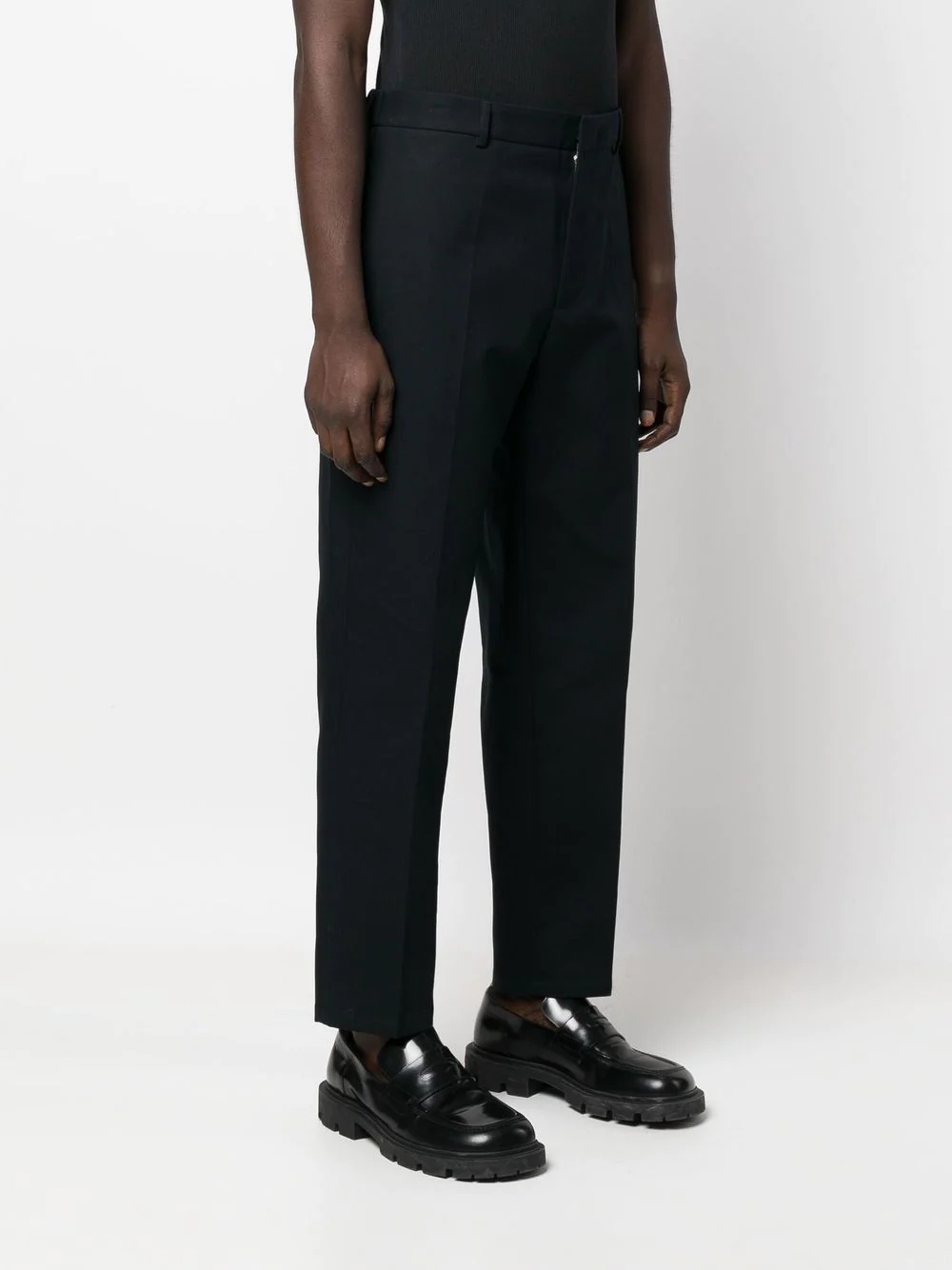 straight leg tailored trousers - 3