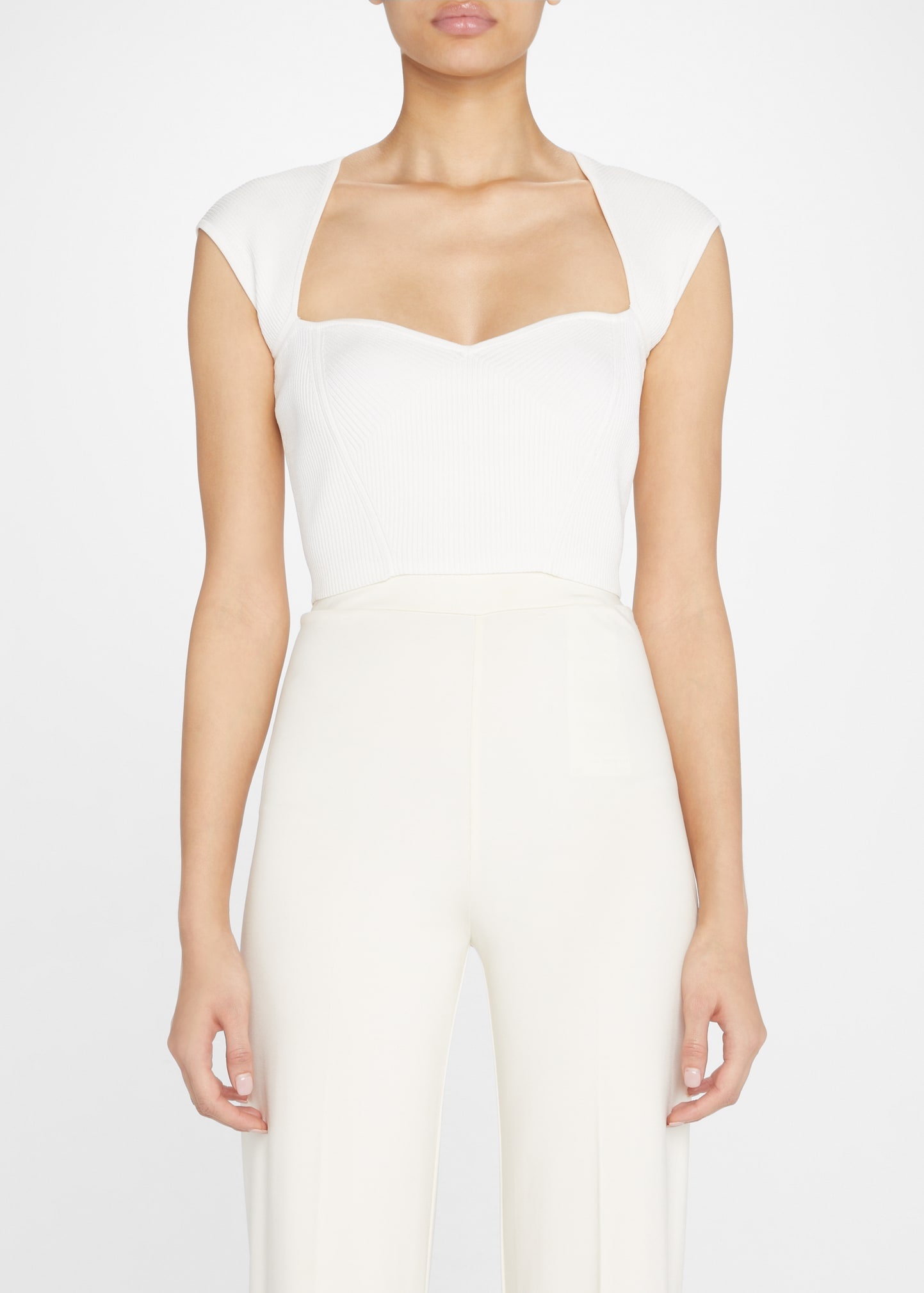 Abia Sweetheart Rib Crop Top - 4