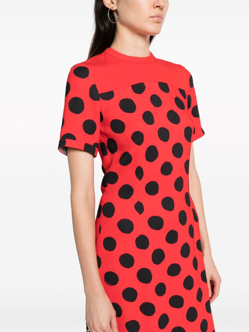 polka-dot pattern midi dress - 5