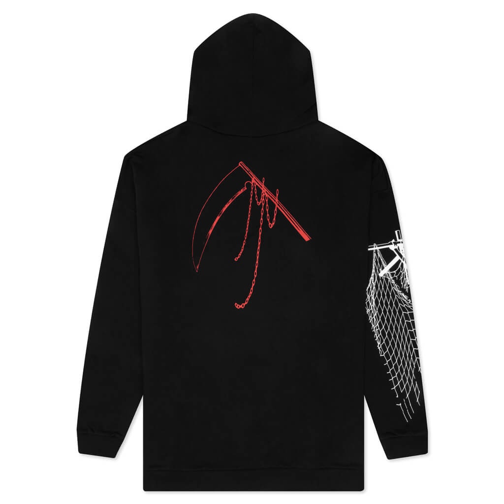 printed scarf hoodie - 2
