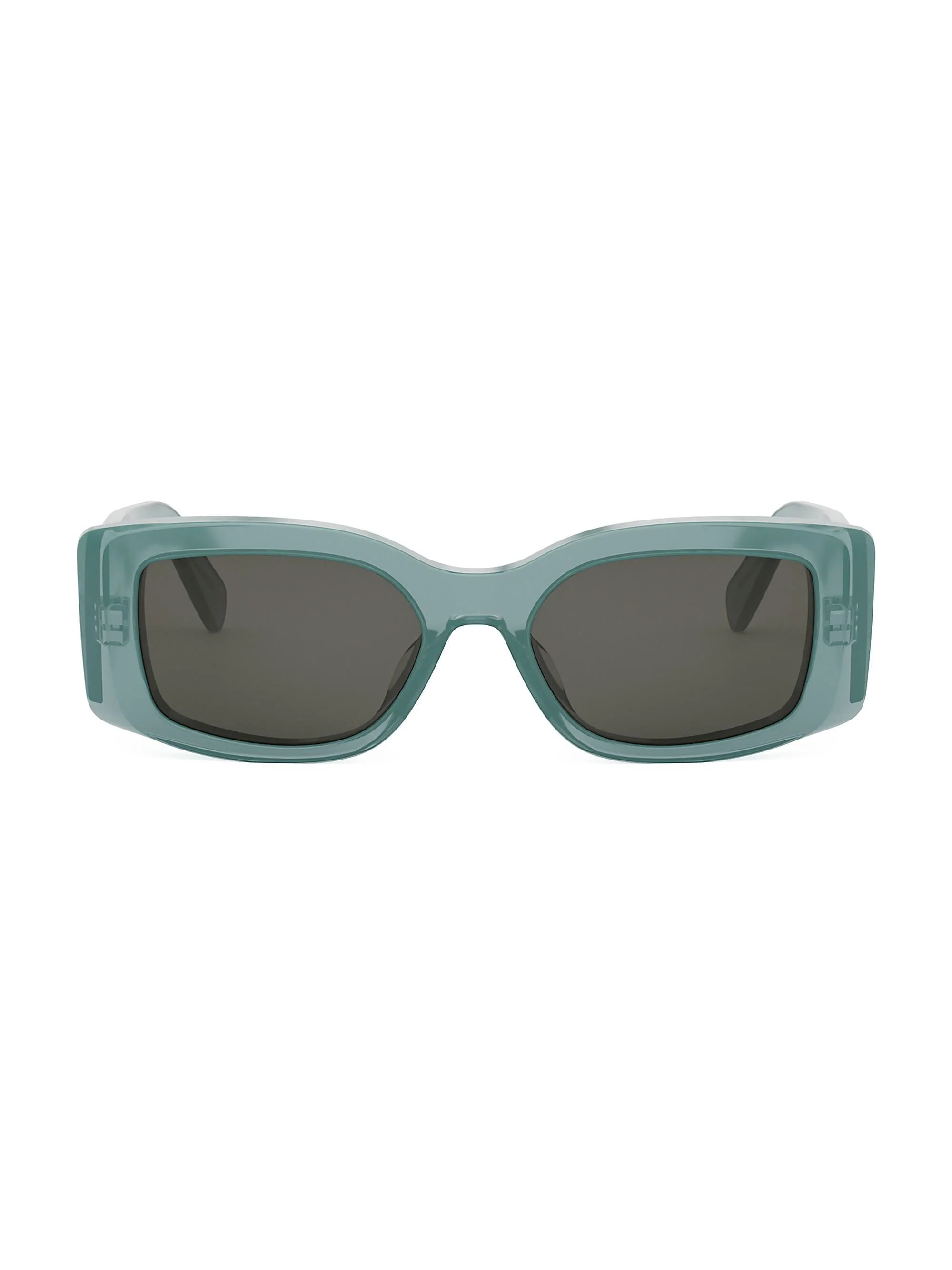 Men's Triomphe 53MM Rectangular Sunglasses - Transparent Teal Grey - 1