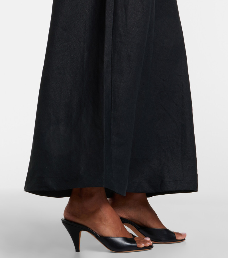 Sius asymmetric linen midi dress 4