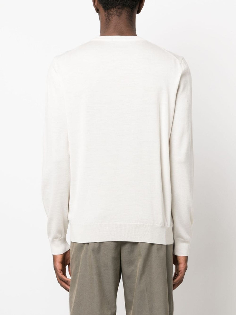 logo-embroidered cotton jumper 4