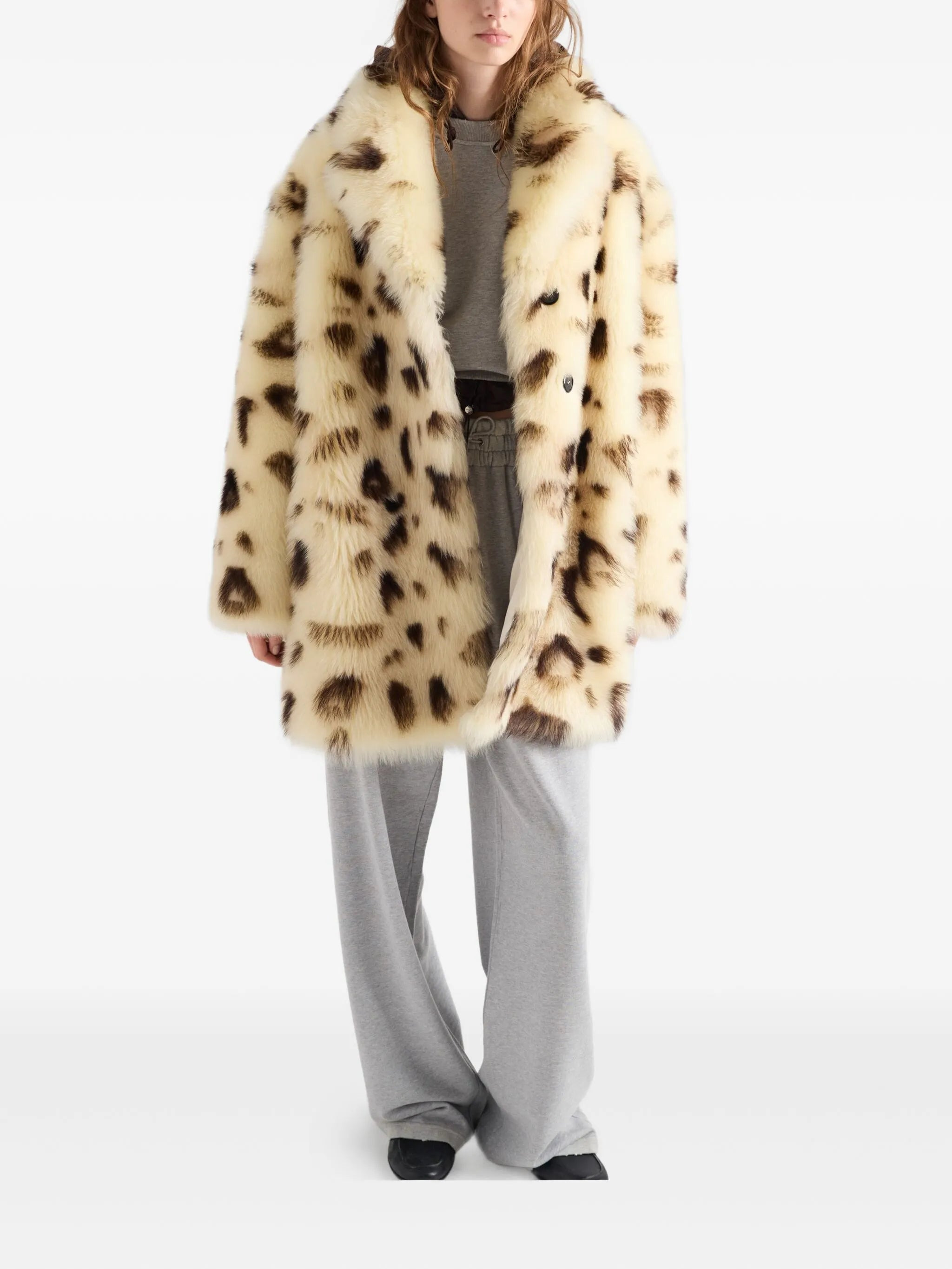 Prada Leopard-print Shearling Coat - 3