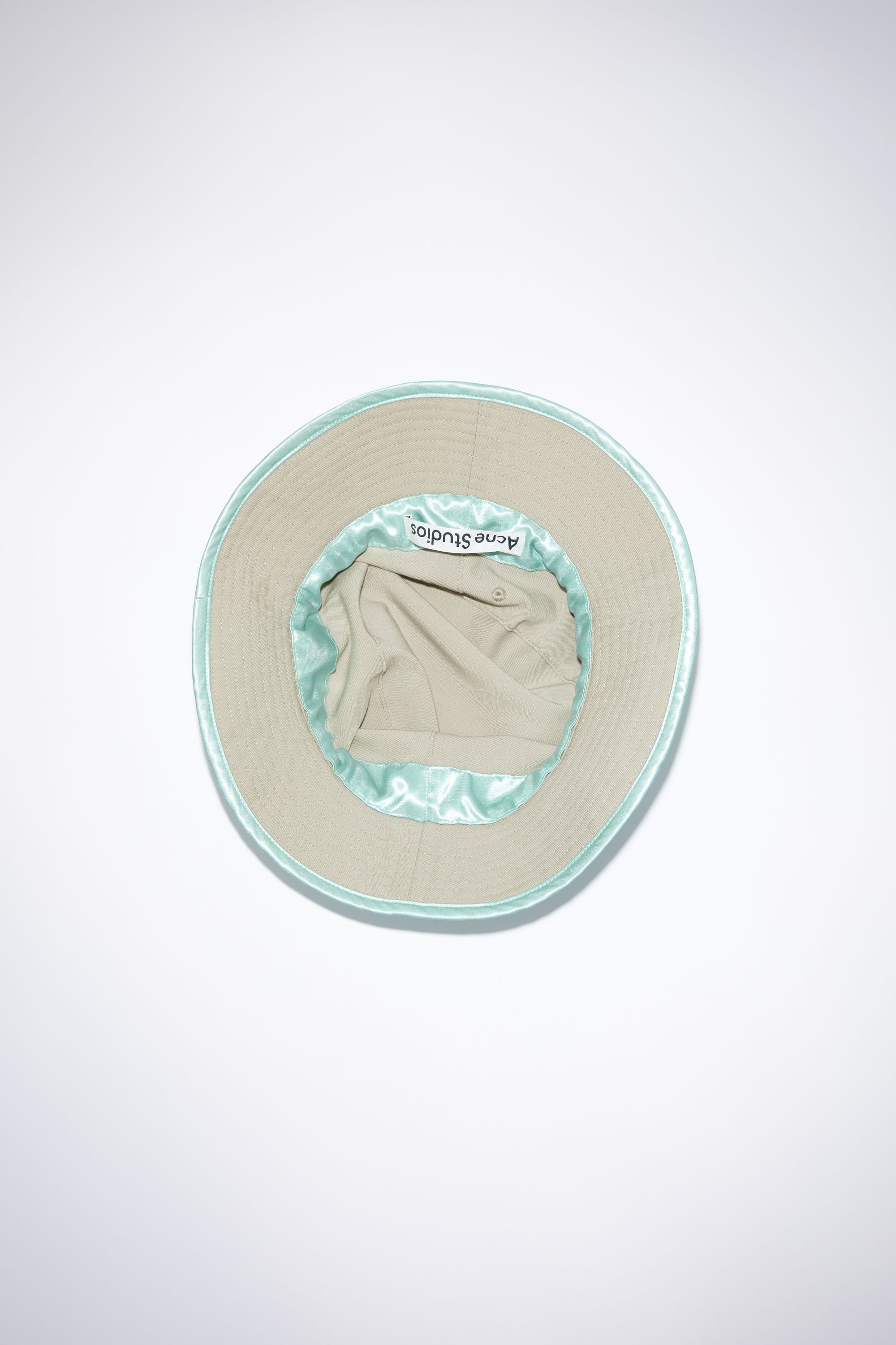 Reversible satin bucket hat - Aquamarine - 4