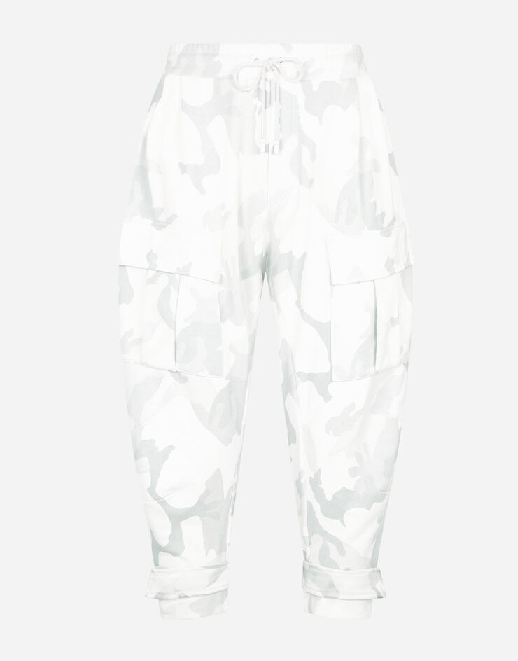 Camouflage-print cargo jogging pants with logo - 3