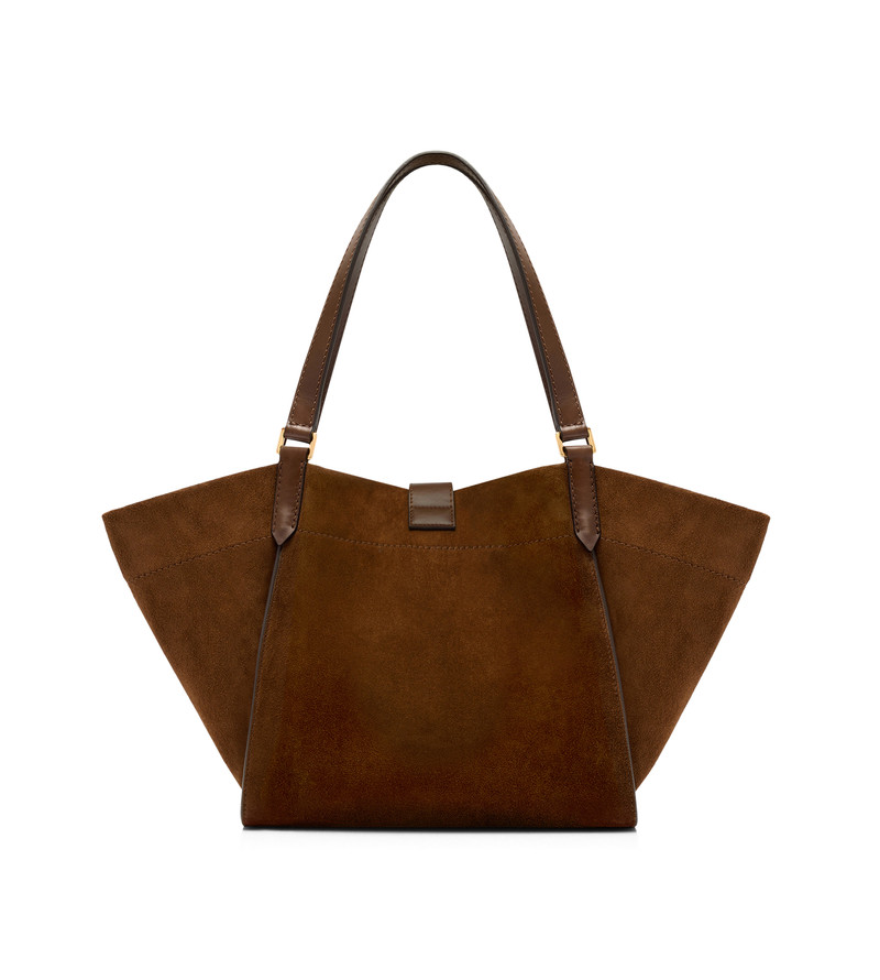 SUEDE AND LEATHER TARA MEDIUM TOTE 4