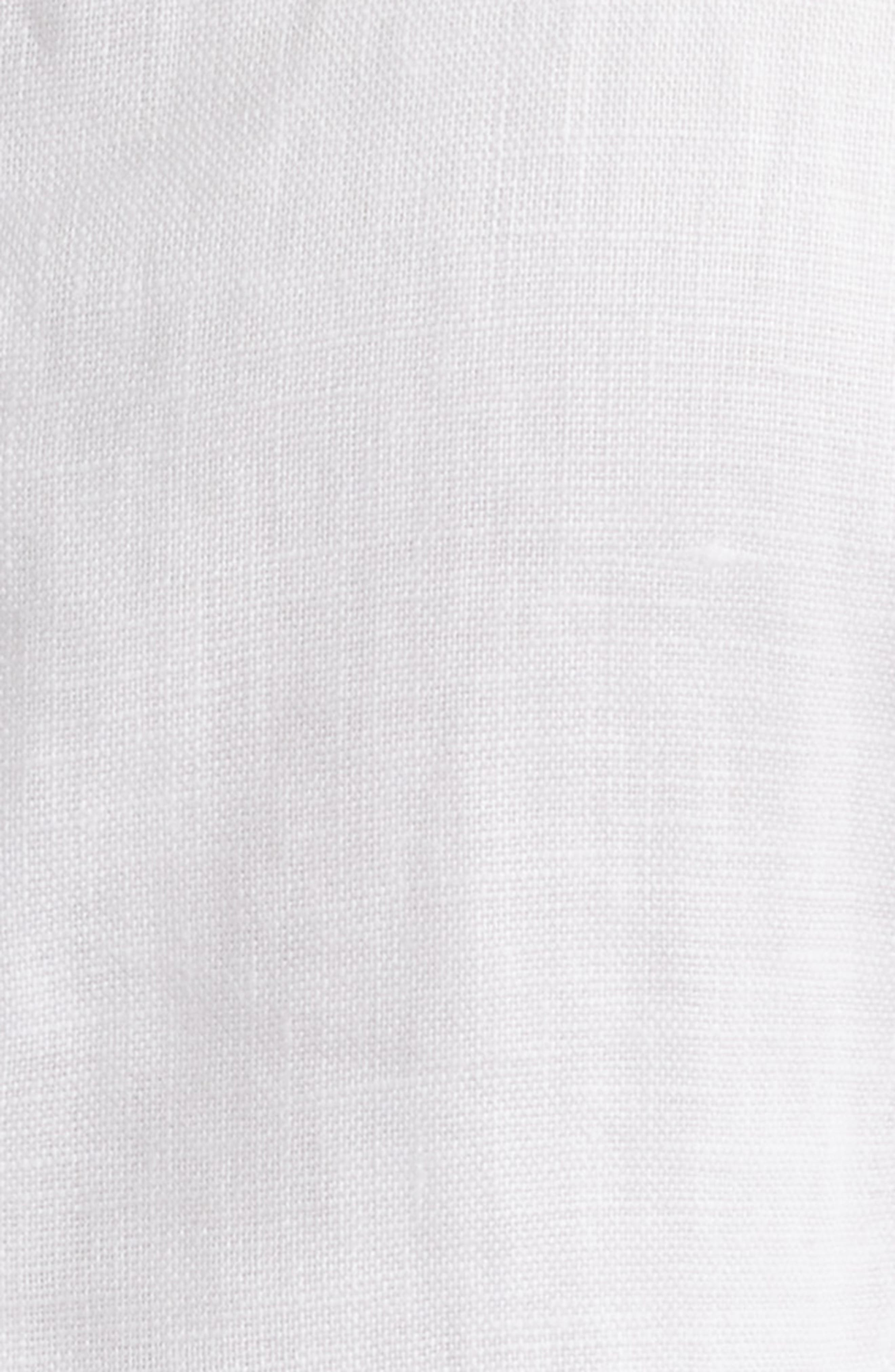 FRAME The Day Drop Waist Linen Dress in White at Nordstrom - 6