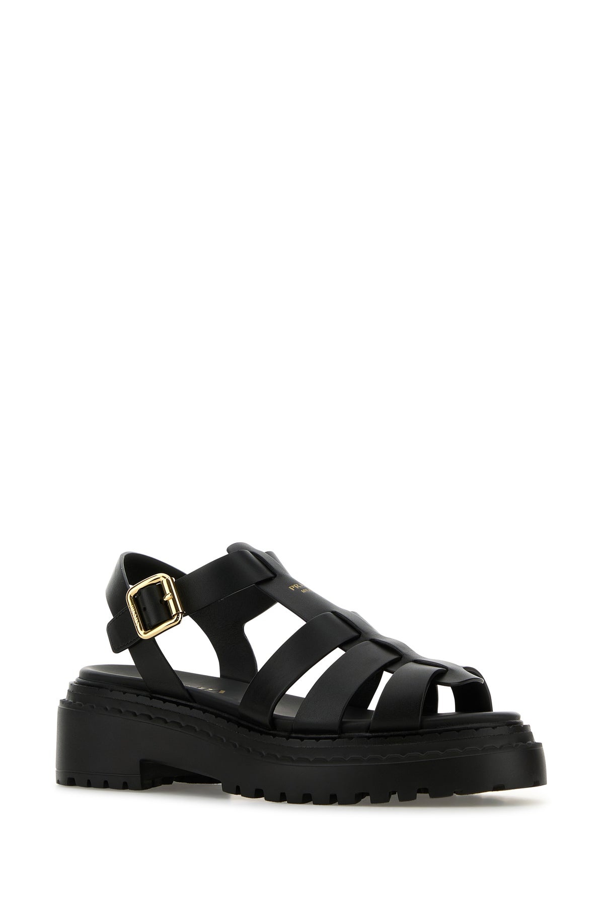 Prada Women Black Leather Sandals - 2
