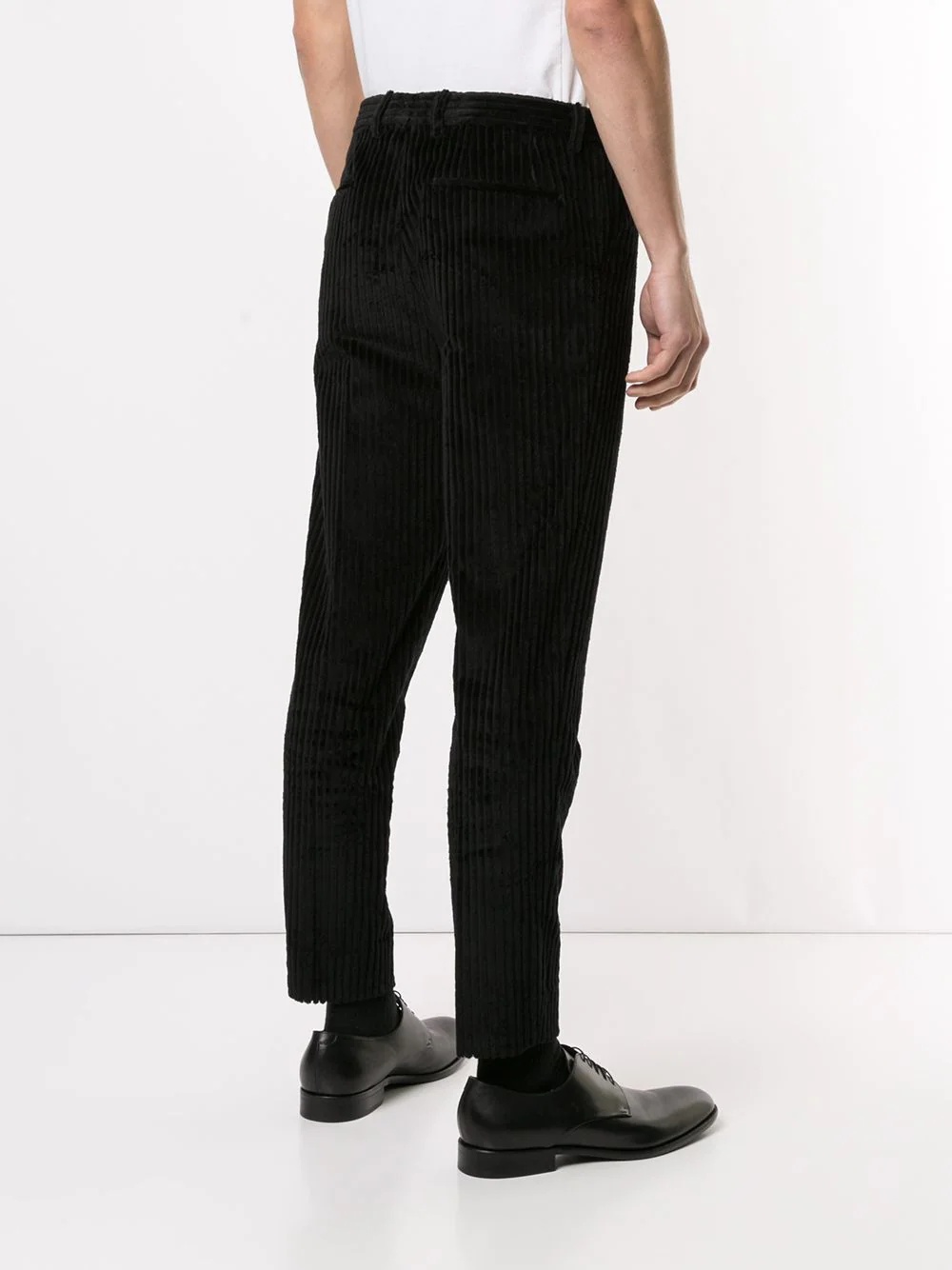 corduroy tapered trousers - 4