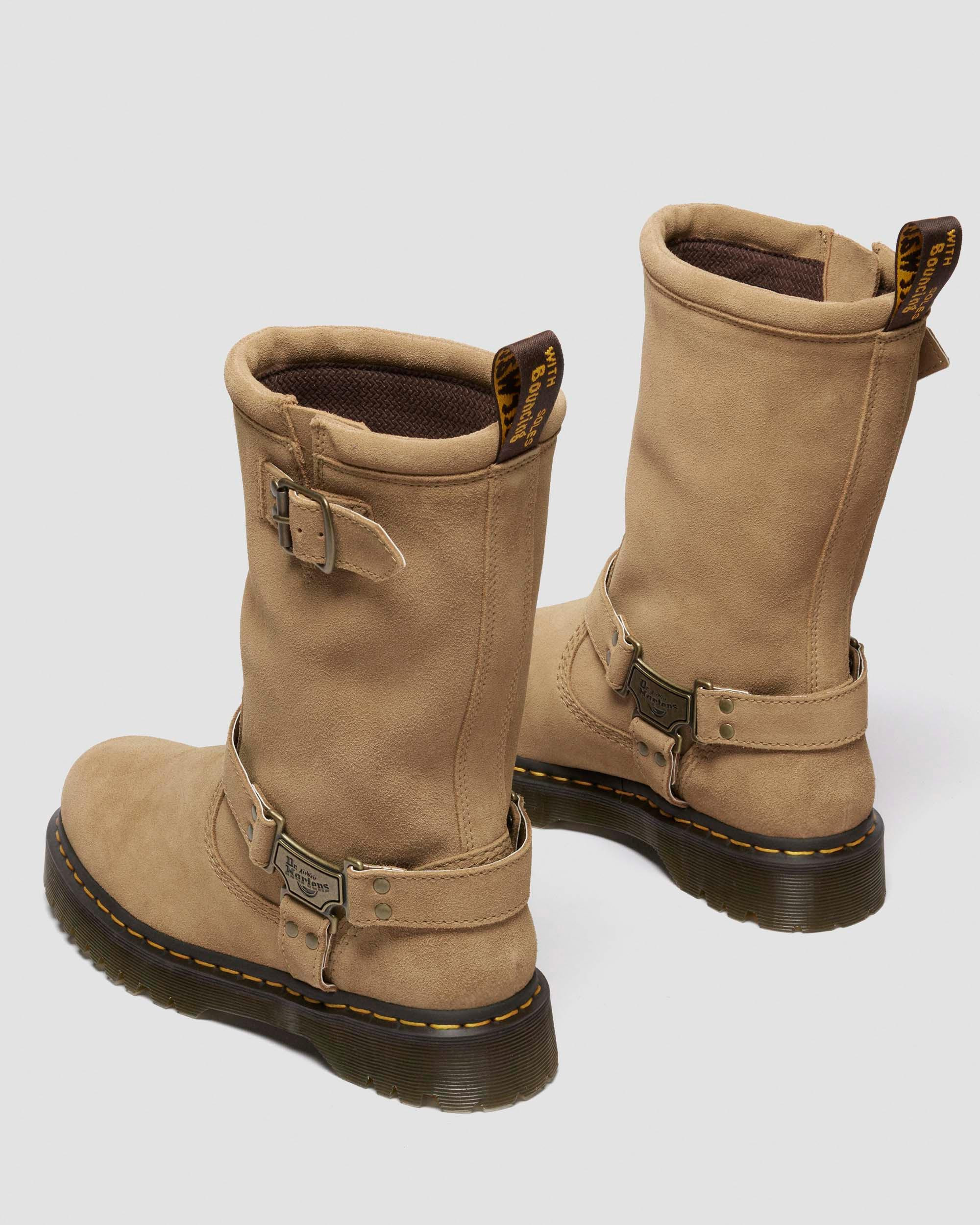 ANISTONE HI SUEDE BIKER BOOTS - 5