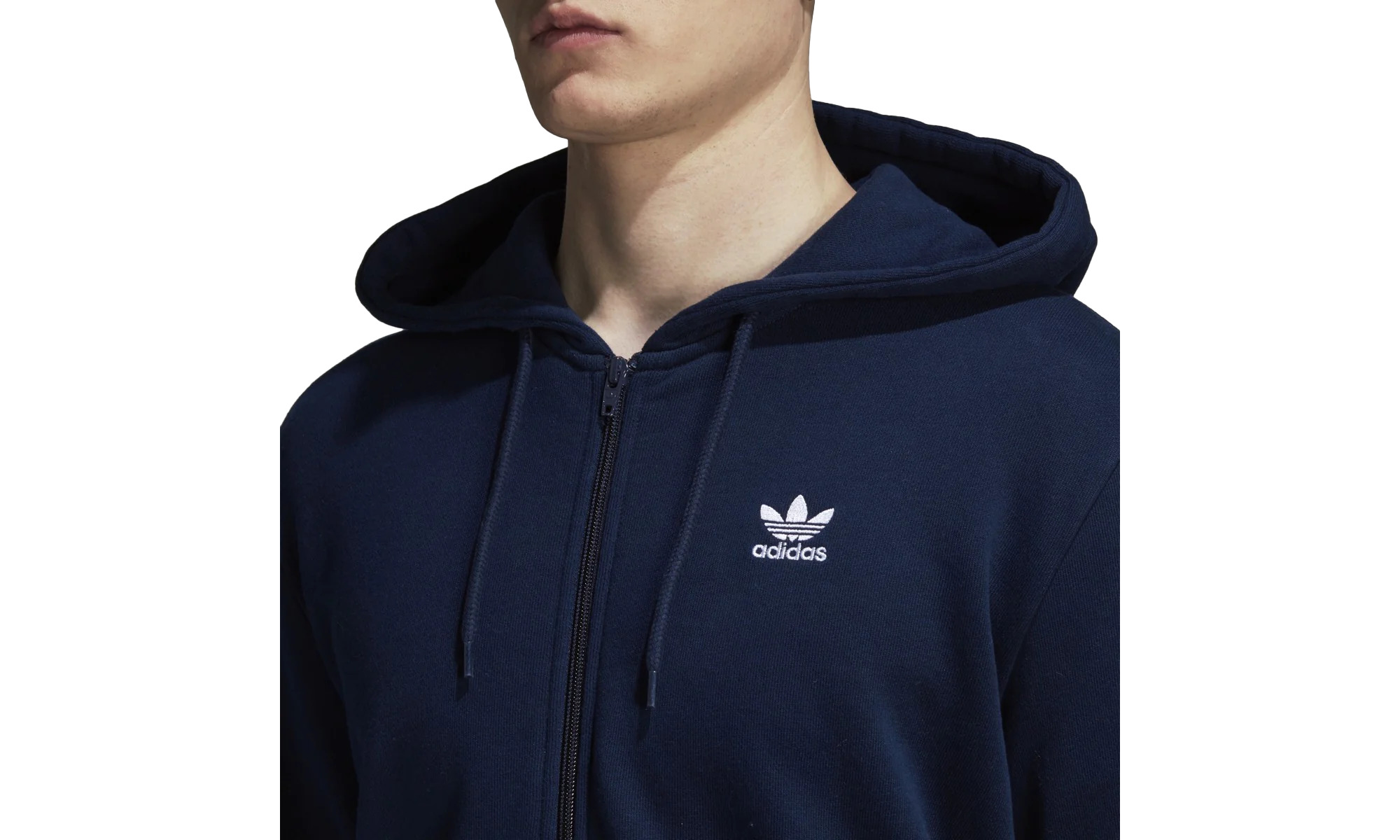 Originals Trefoil Full Zip Fleece Hoodie "Collegiate Navy" - 2