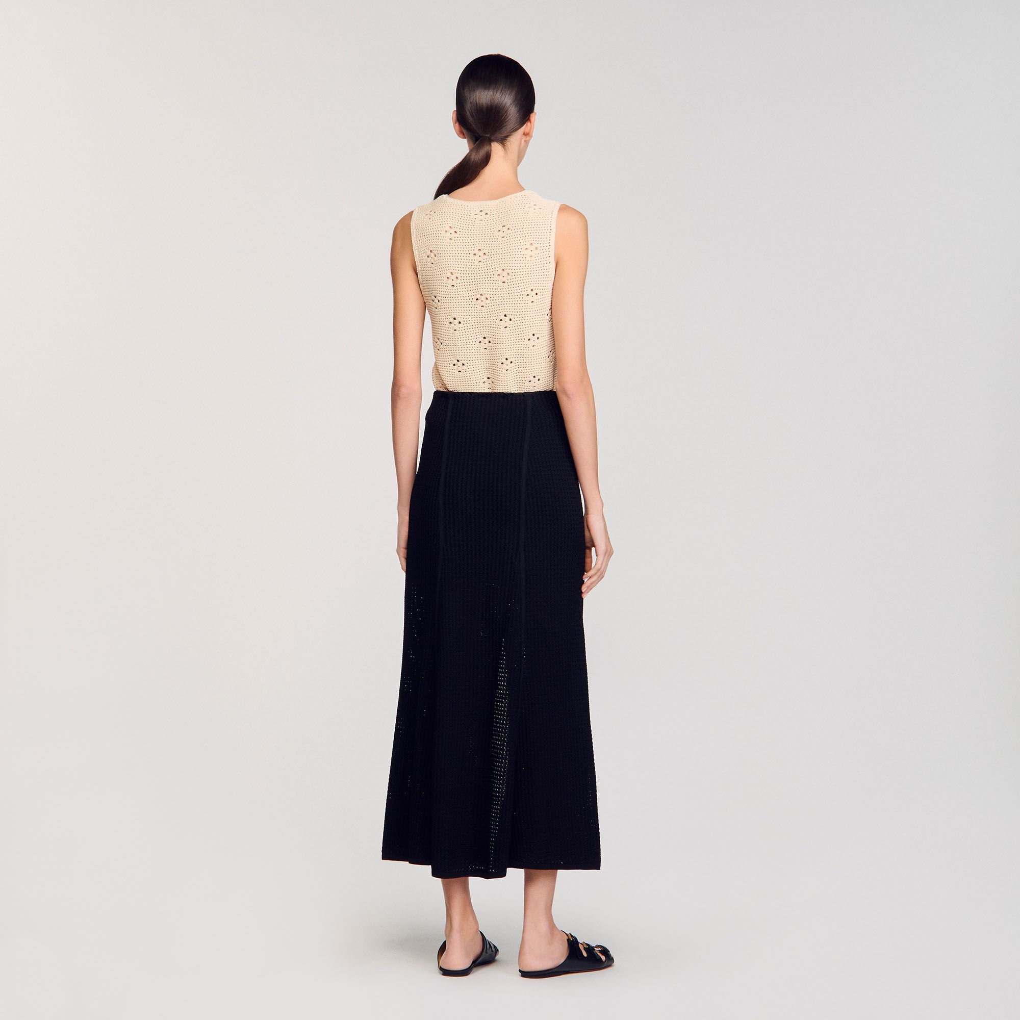 MAXI DECORATIVE KNIT SKIRT - 5