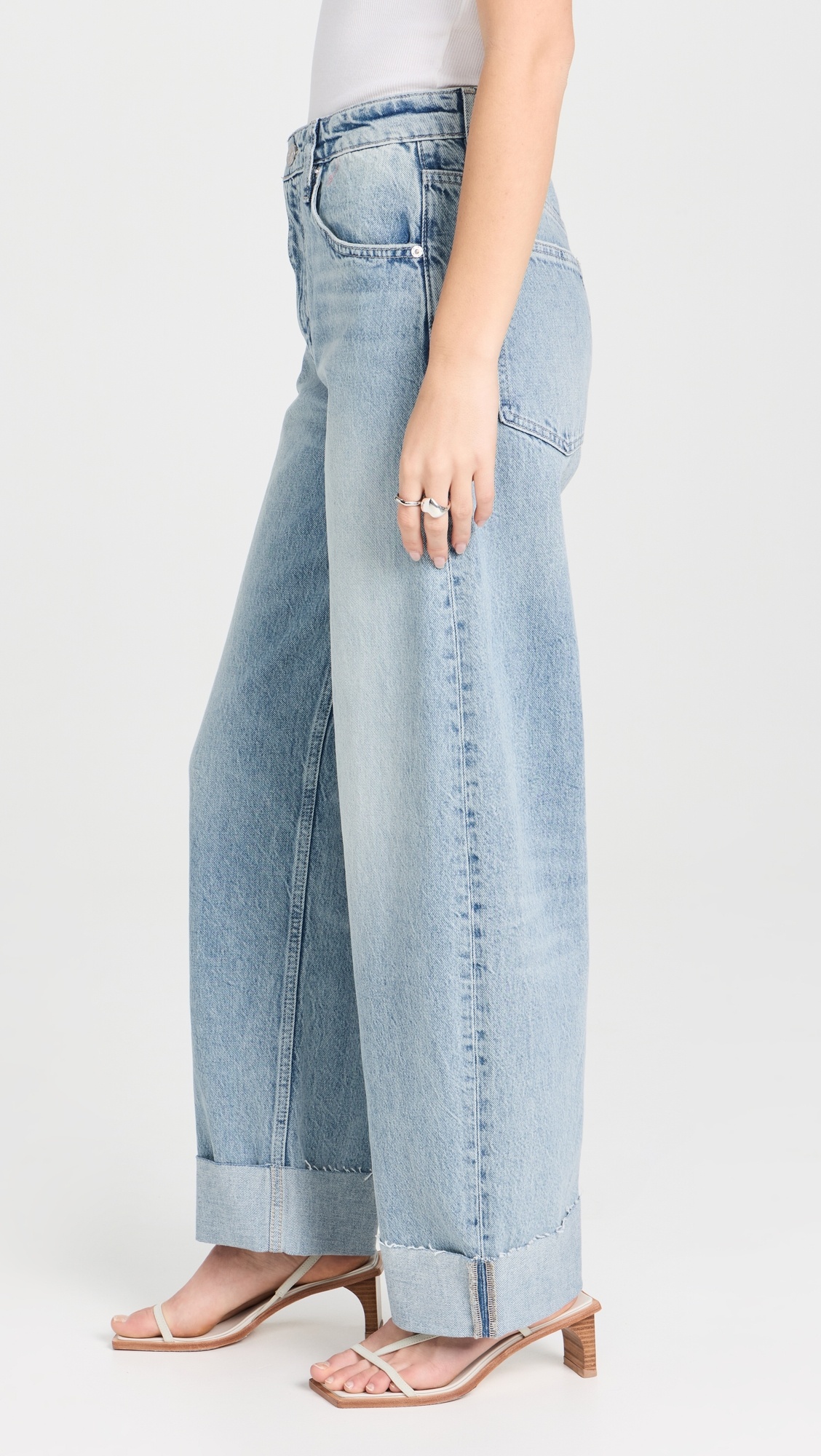 Long Barrel Raw Cuff Jeans - 3