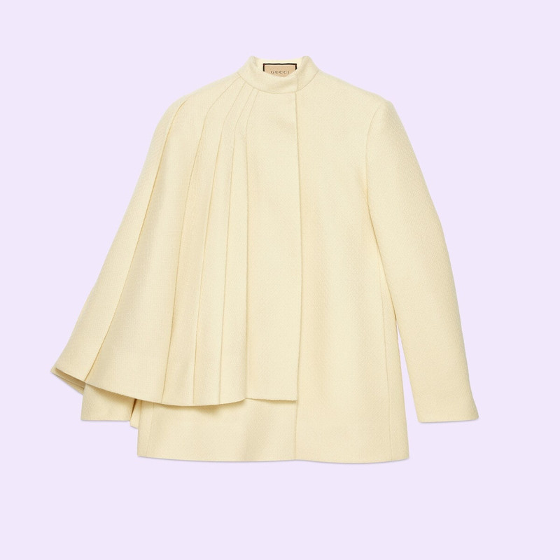 GUCCI Wool coat with pleats outlook