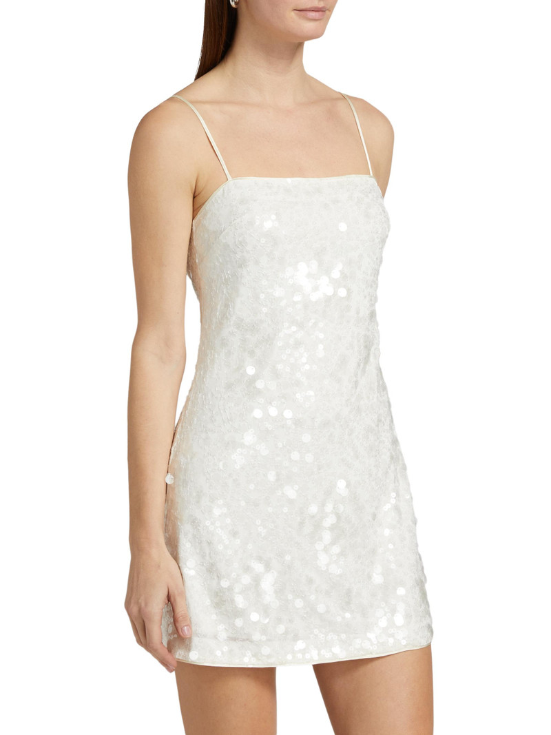 Women's Lollie Sequined A-Line Minidress - Ivory 4