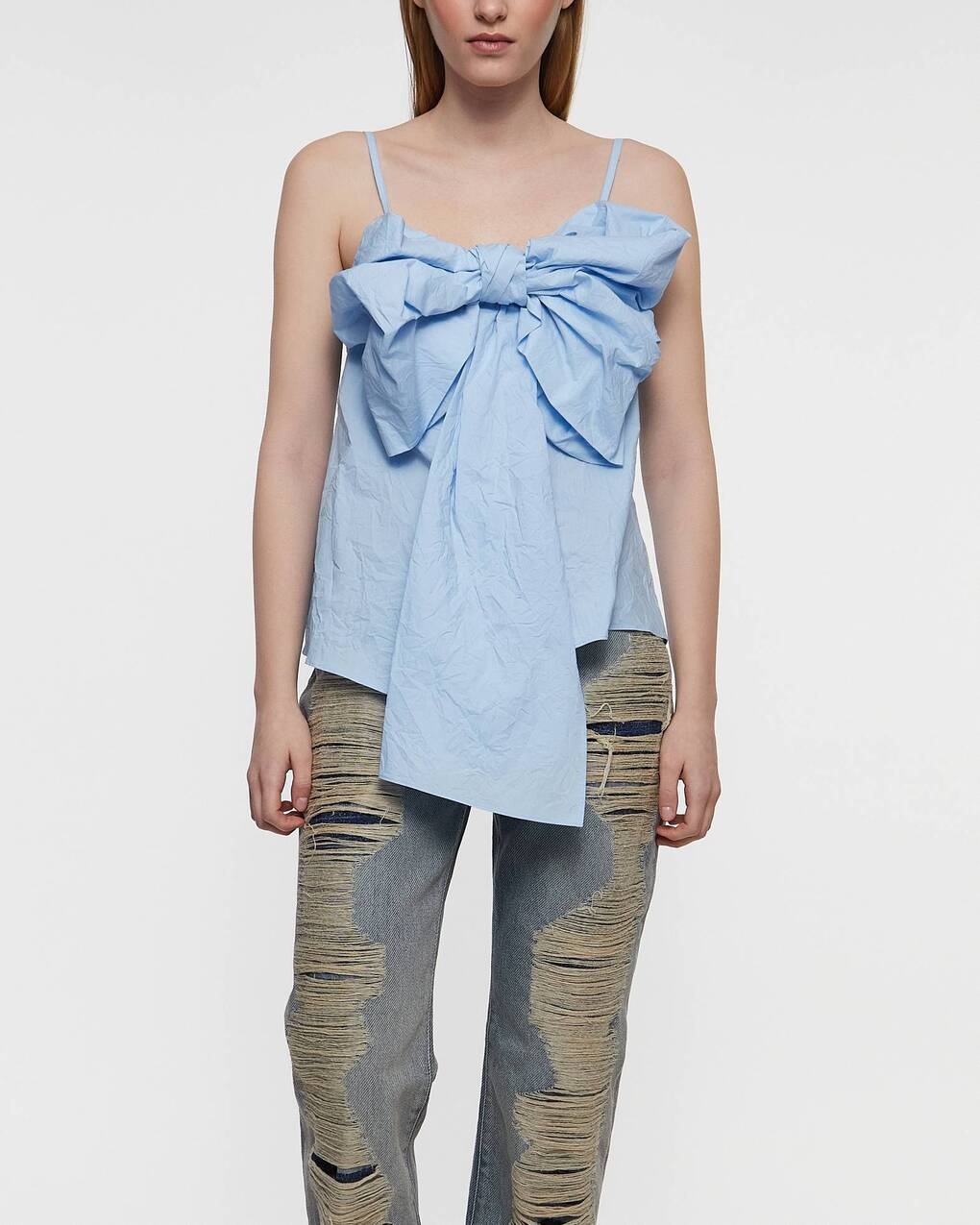 Blouse Bow Strap  Light blue - 2