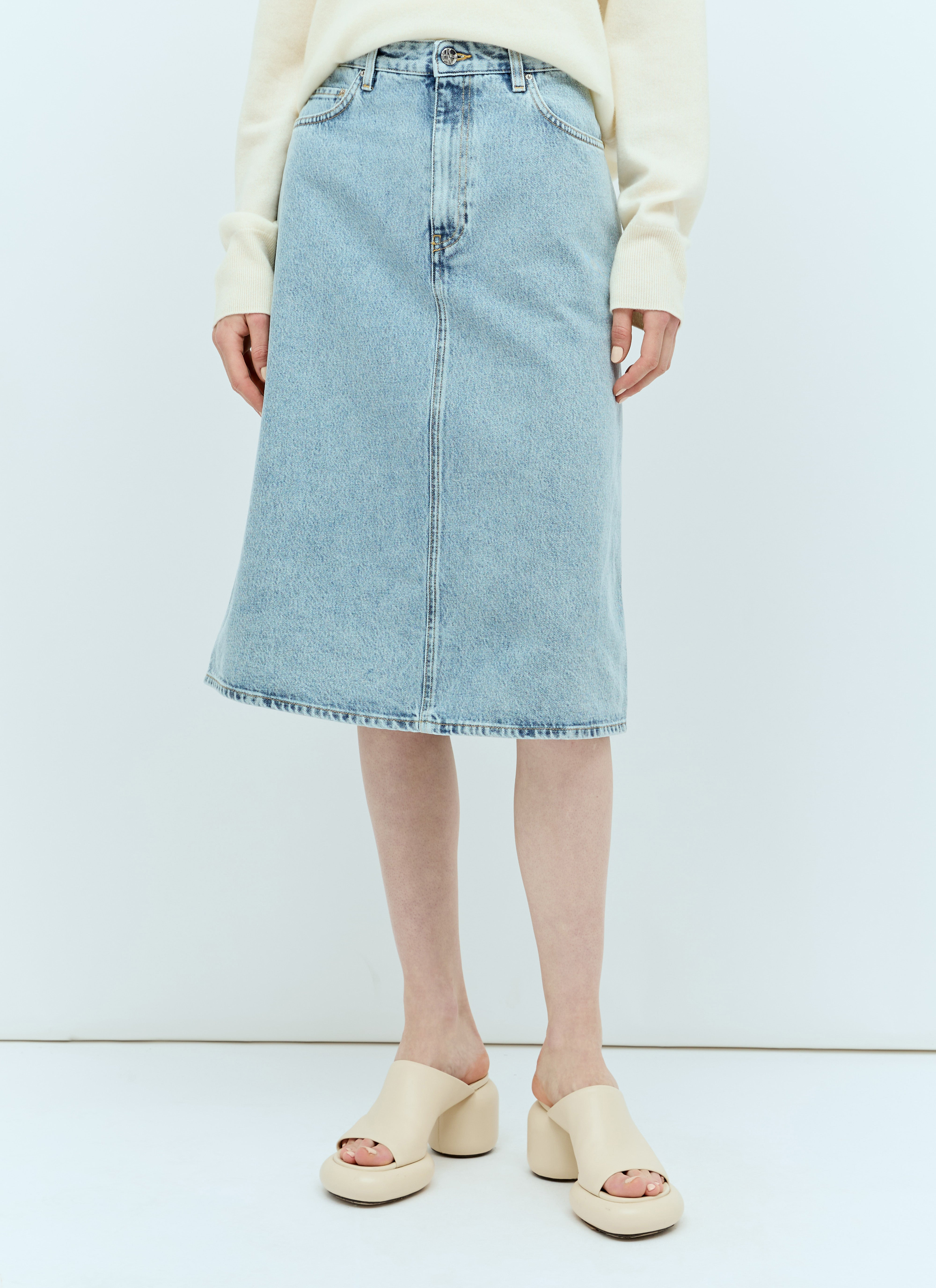 Toteme Women Denim Midi Skirt - 1