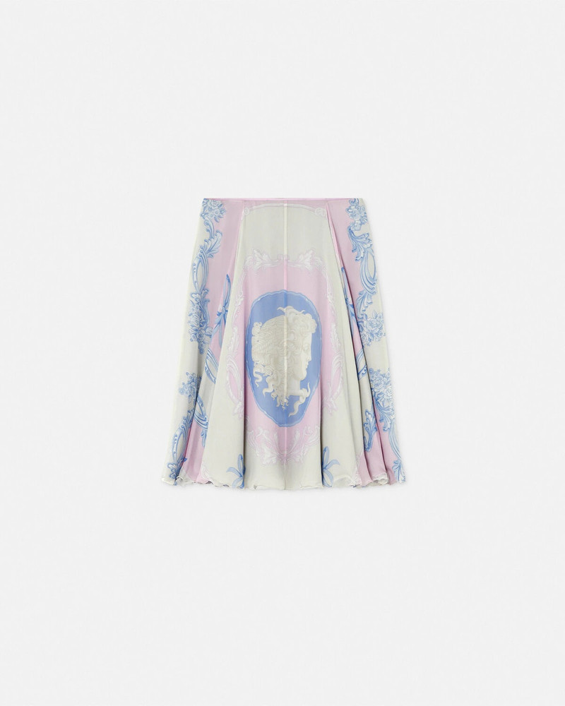 Cameo Silk Crêpe Flowy Midi Skirt 1