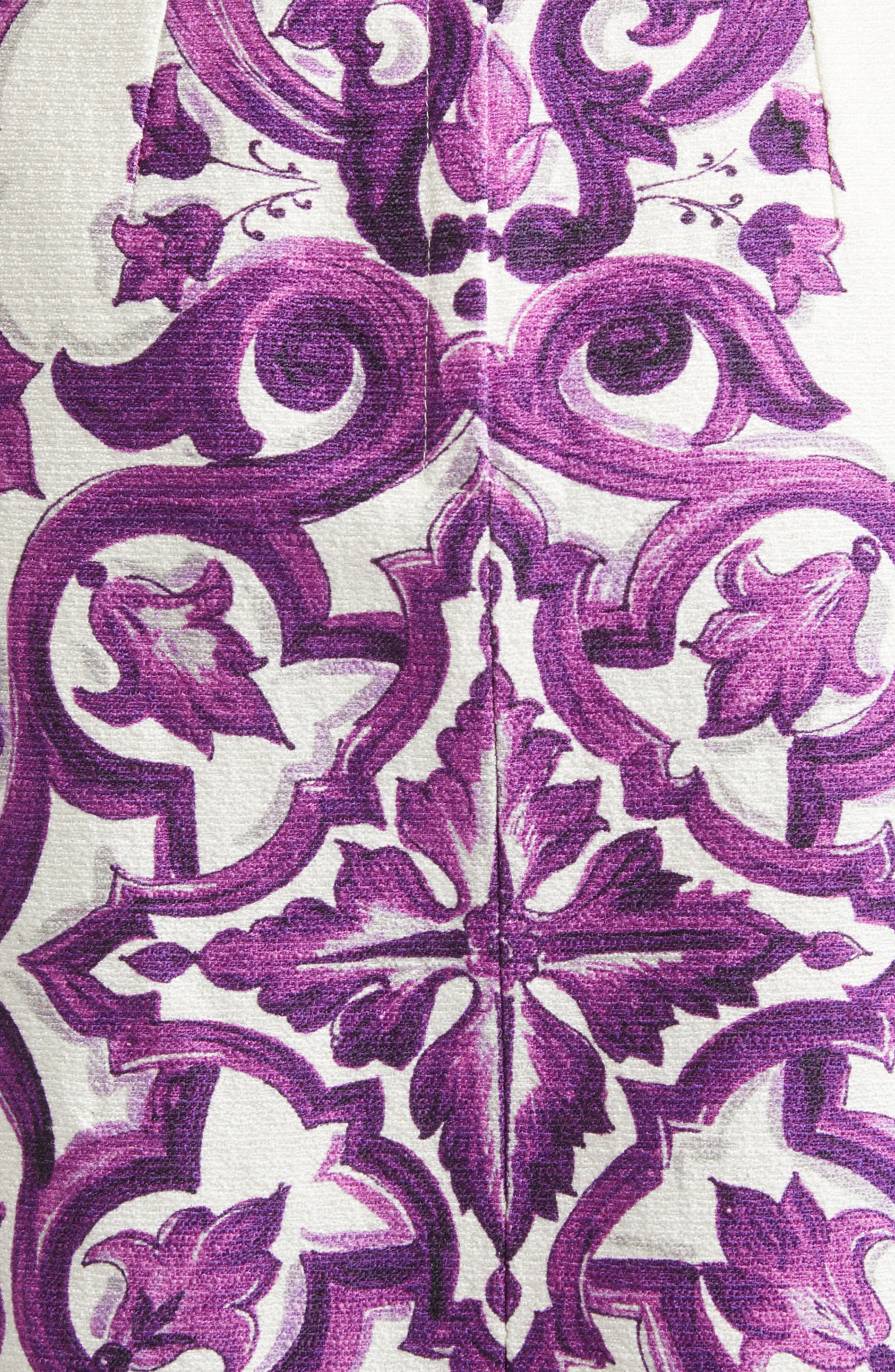Dolce&Gabbana Majolica Sleeveless A-Line Dress in Ip3Tn Mix Maiolica Viola at Nordstrom - 6