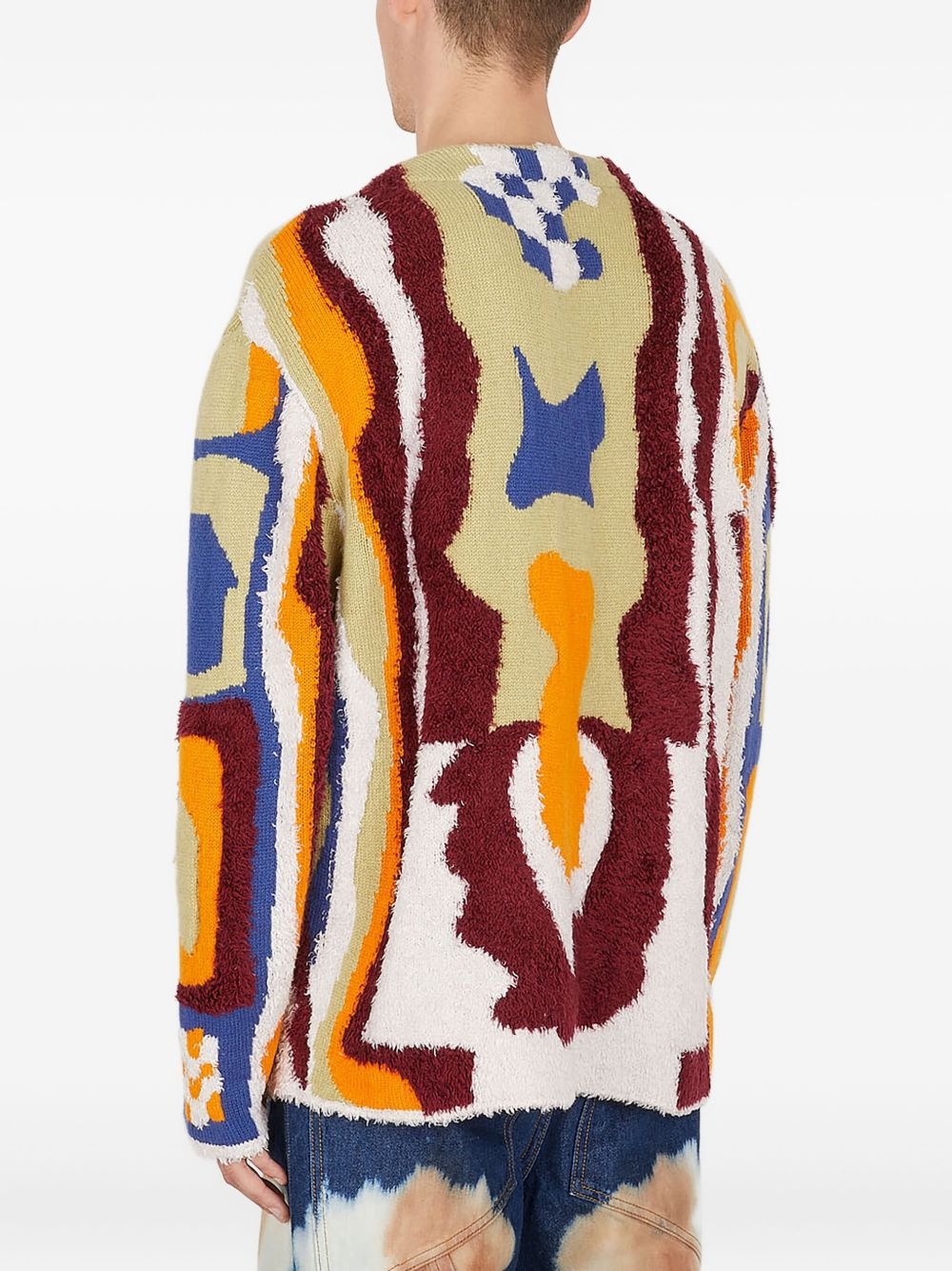 abstract-pattern cardigan - 4