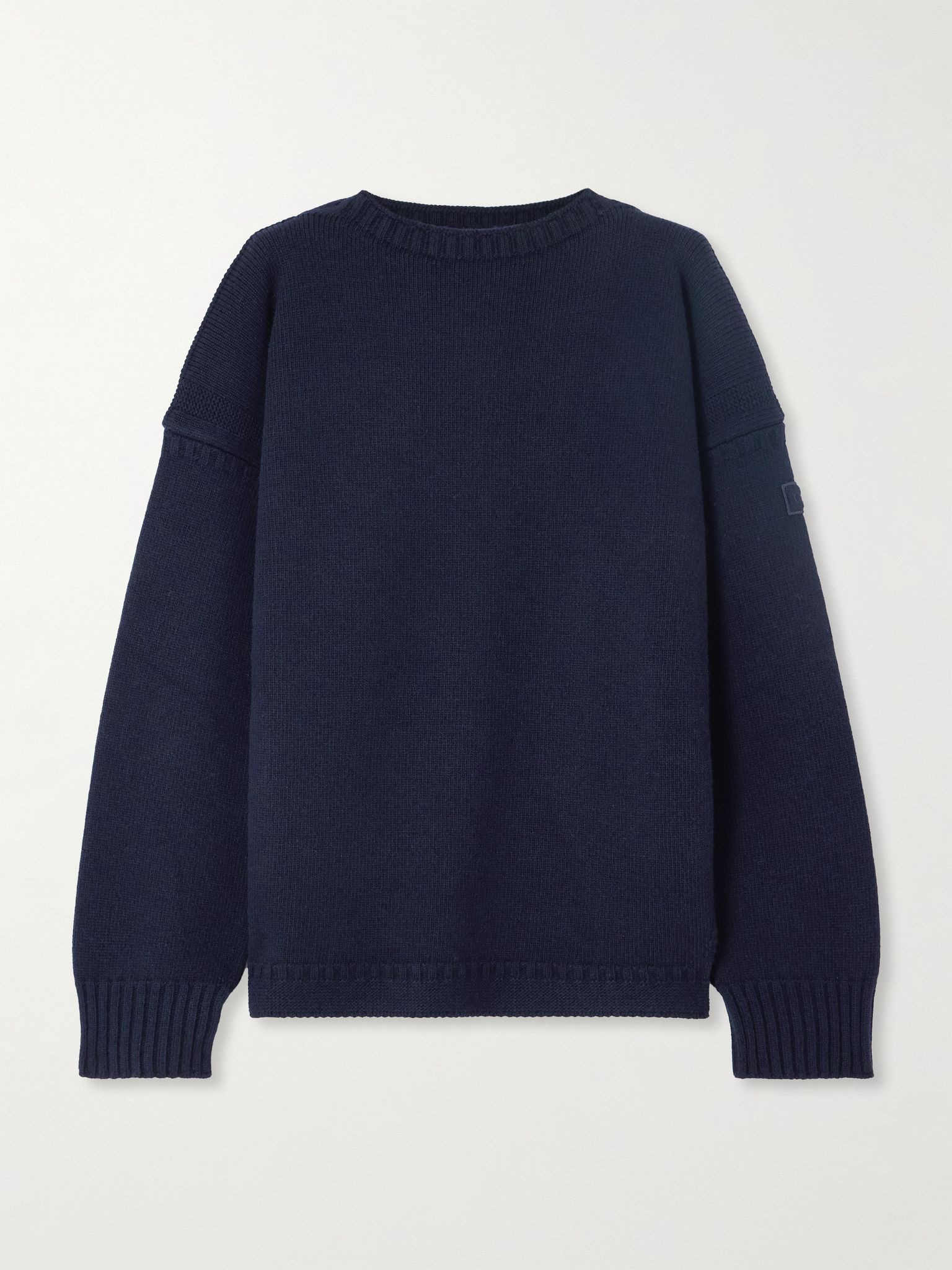 Wool and cashmere-blend sweater Navy - 1