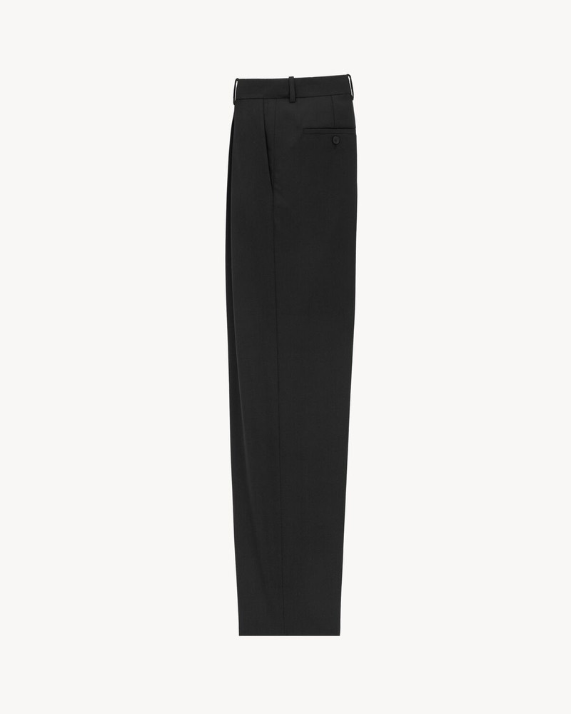 SAINT LAURENT HIGH-WAISTED PANTS IN WOOL CHINÉ outlook
