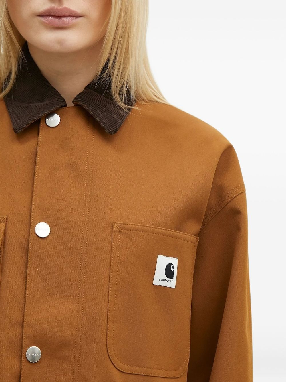 corduroy-collar pocket jacket - 4