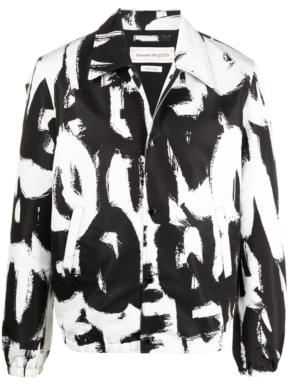 graphic-print two-pocket windbreaker jacket - 1