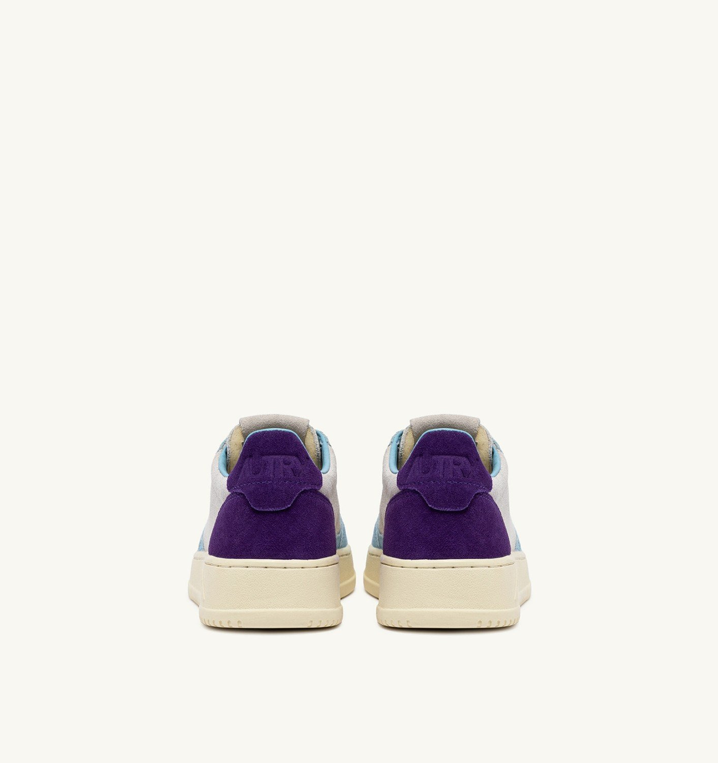 MEDALIST LOW TRICOLOR SNEAKERS IN PATRIDGE AND MAUVE SUEDE - 3