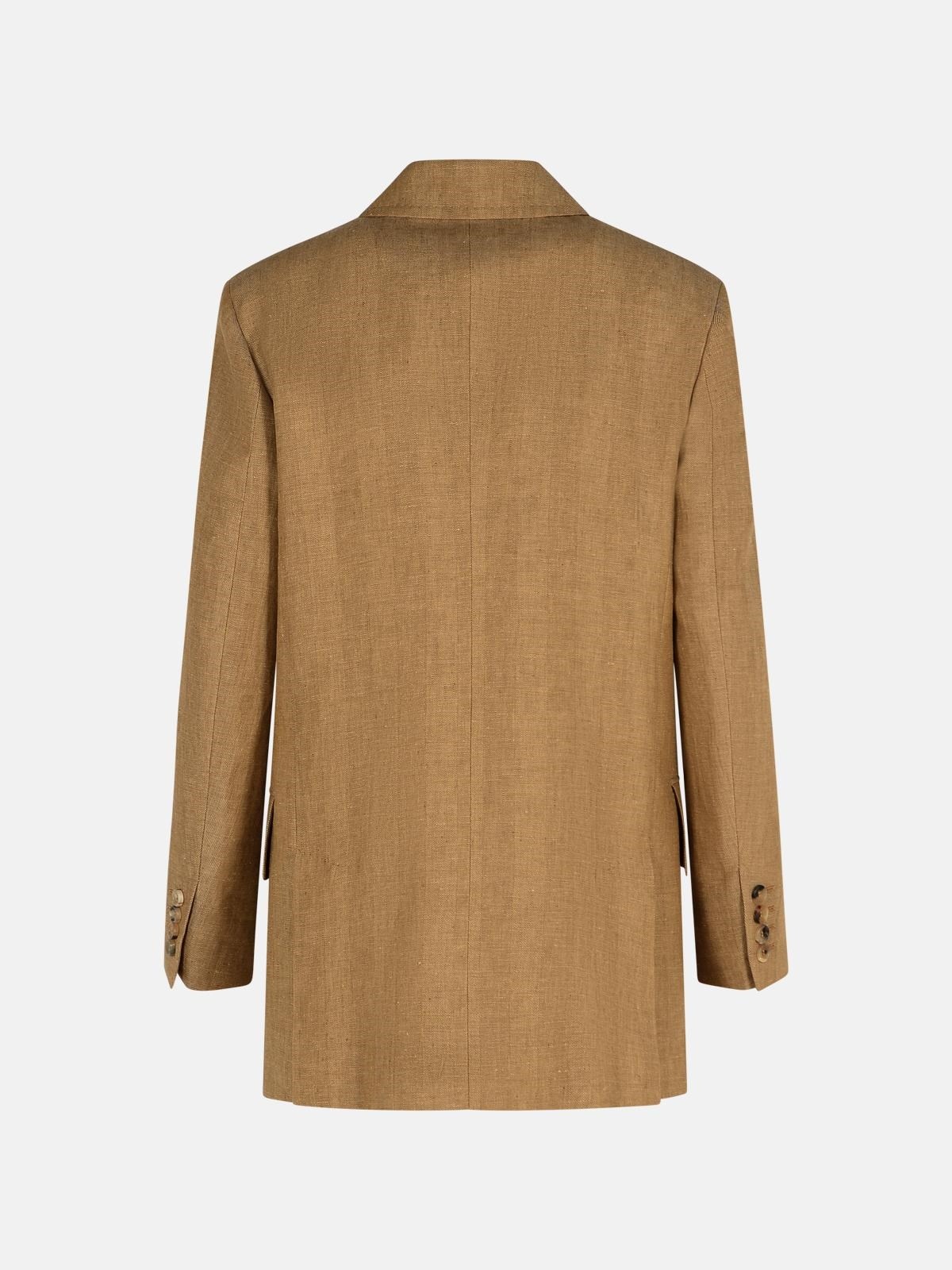 Max Mara 'GERLA' BROWN LINEN BLAZER | lungolivigno | REVERSIBLE