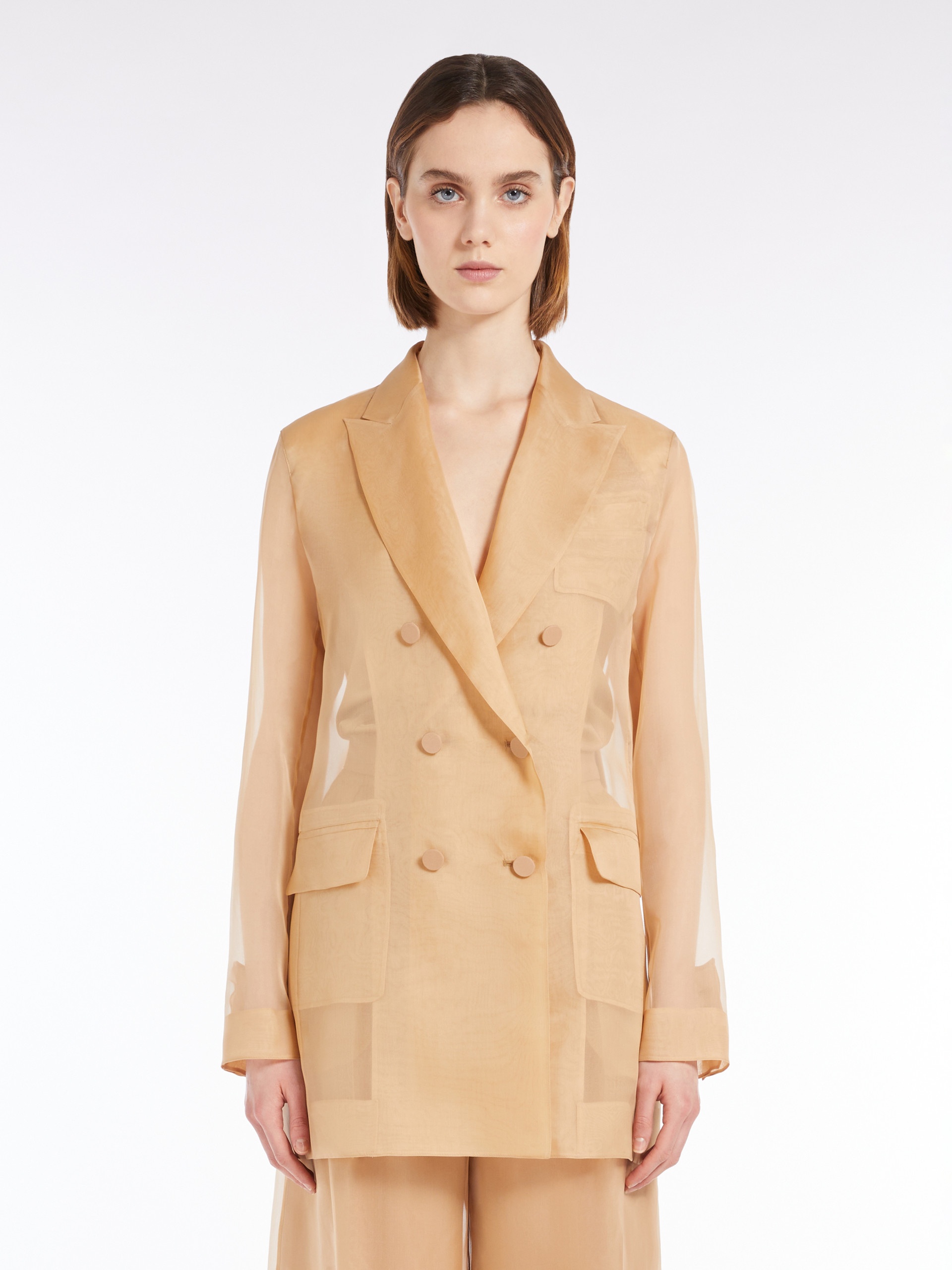 ESOPO Silk organza double-breasted blazer - 3