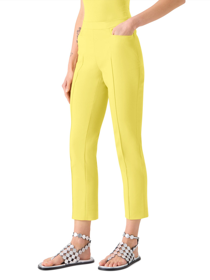 Women's Franca Stretch-Cotton Ankle-Length Straight Pants - Lemon Zing 3