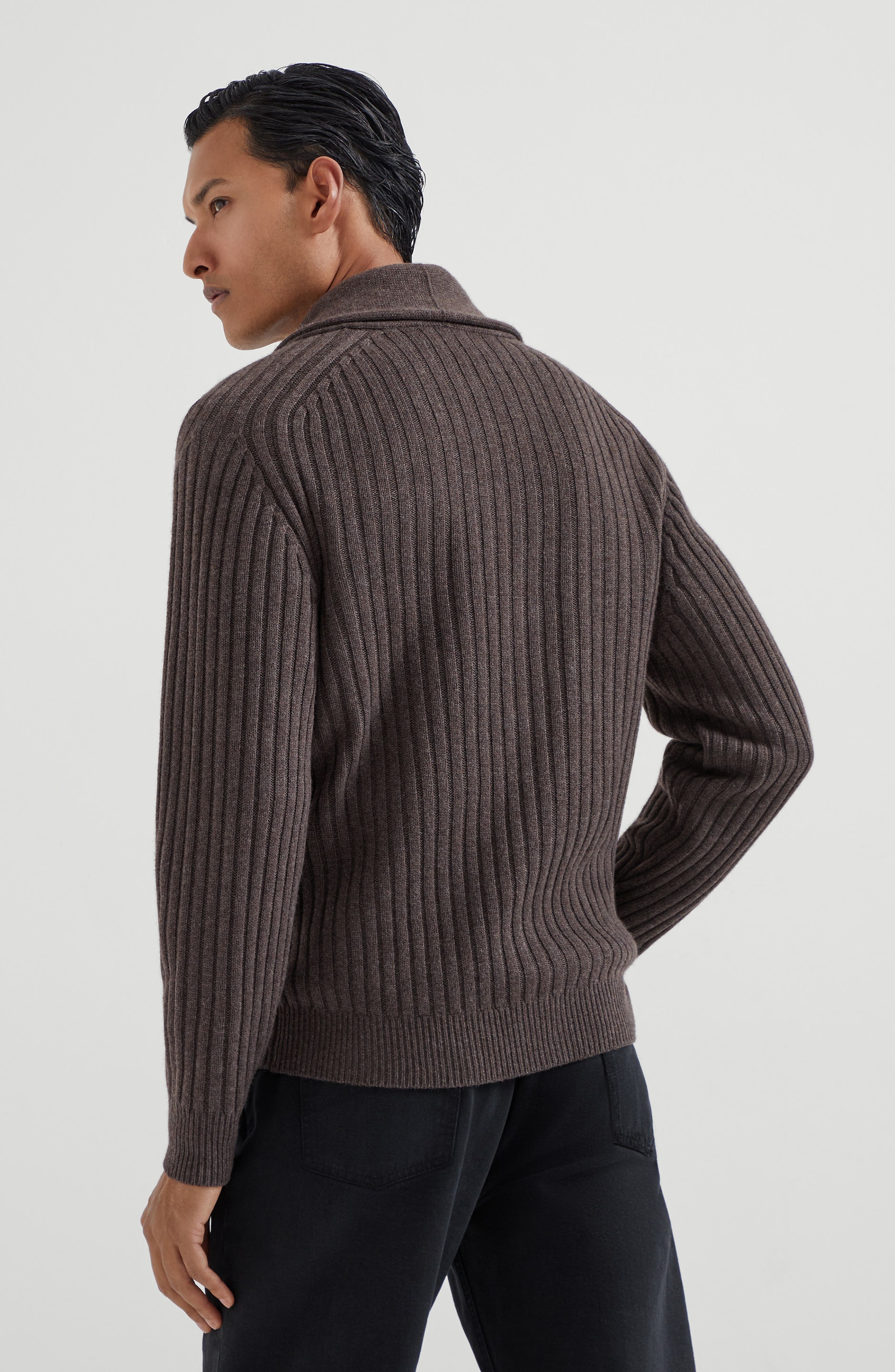 Brunello Cucinelli Cardigan with metal buttons in Brown at Nordstrom - 3