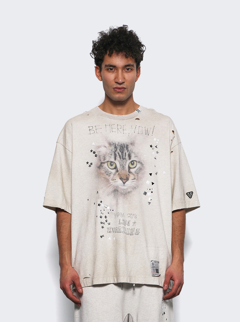Maison MIHARAYASUHIRO Embellished Distressed Tee White outlook