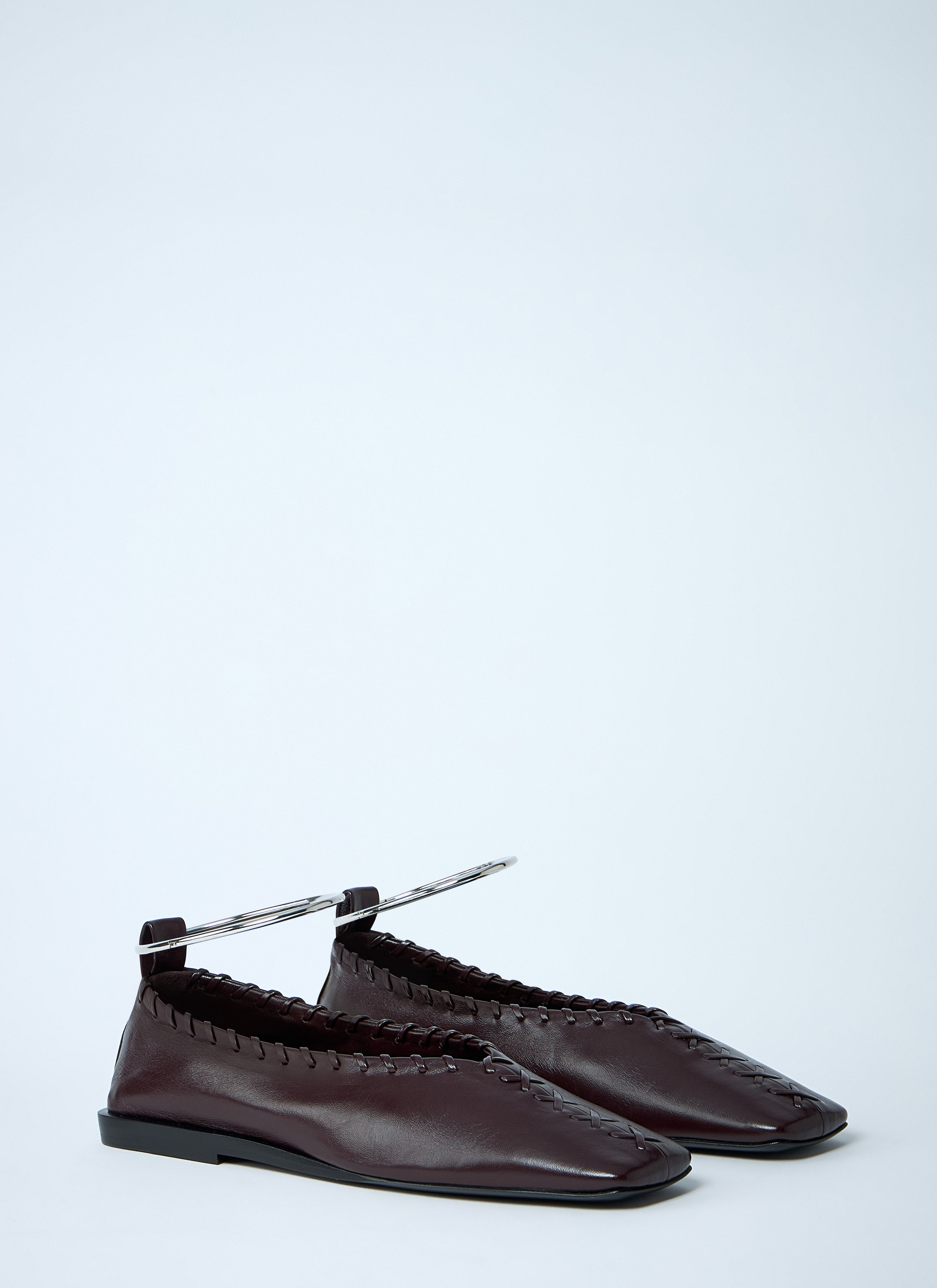 Jil Sander Women Leather Ballerina Flats - 2